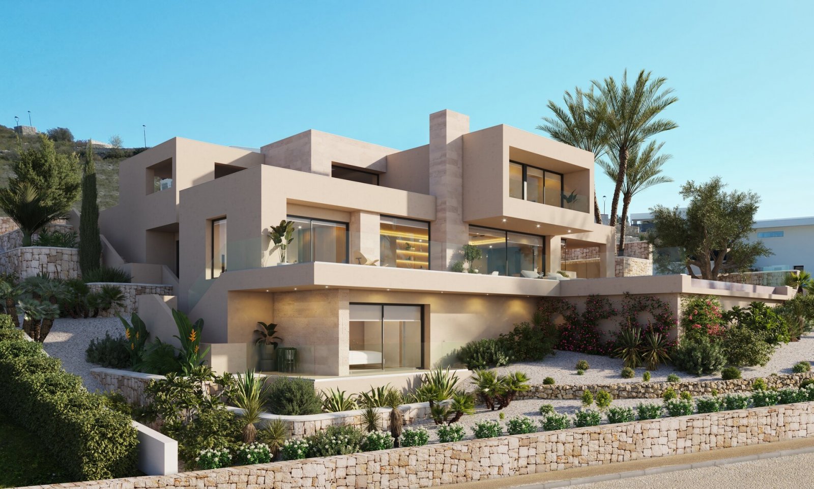  In der exklusiven Gegend von Cumbre del Sol gelegen, bietet diese Villa ein einzigartiges Wohnerlebnis mit Meerblick. Die Immobilie befindet sich nur