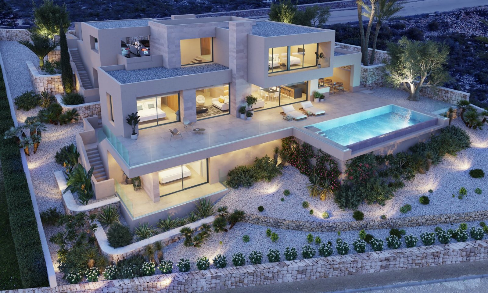  In der exklusiven Gegend von Cumbre del Sol gelegen, bietet diese Villa ein einzigartiges Wohnerlebnis mit Meerblick. Die Immobilie befindet sich nur