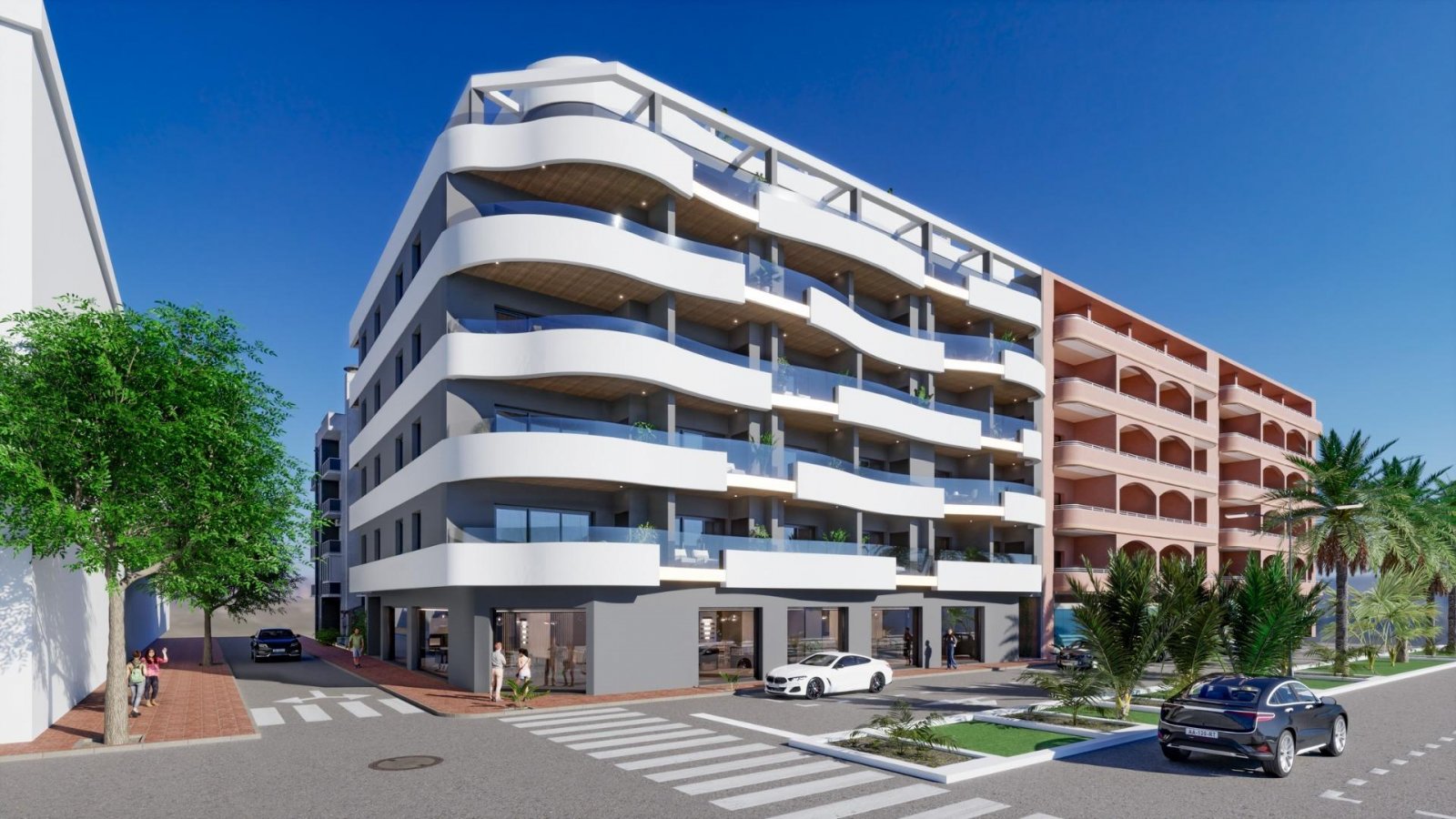 
												NEU GEBAUTE PENTHÄUSER IN TORREVIEJA Die fünfstöckige Neubausiedlung mit avantgardistischem Design in Torrevieja mit 34 exklusiven Immobi