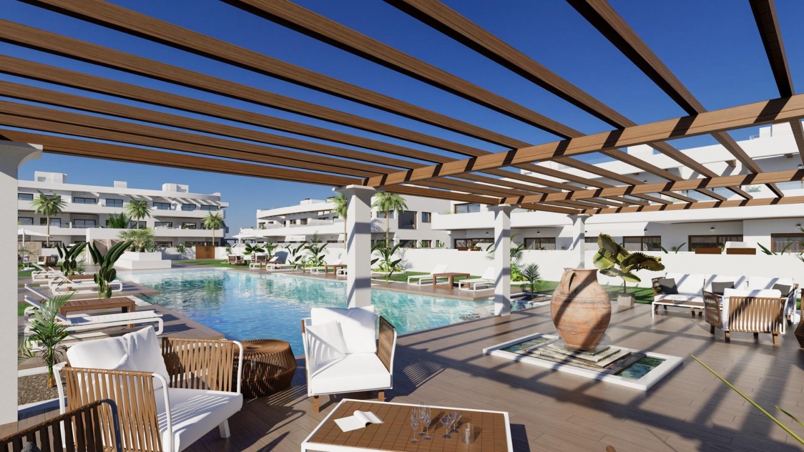 
												Neubau-Wohnanlage in Los Alcázares in der Nähe des Serena Golfs und des Mar Menor

Exklusives modernes Wohnen an der Costa Cálida
Entdeck