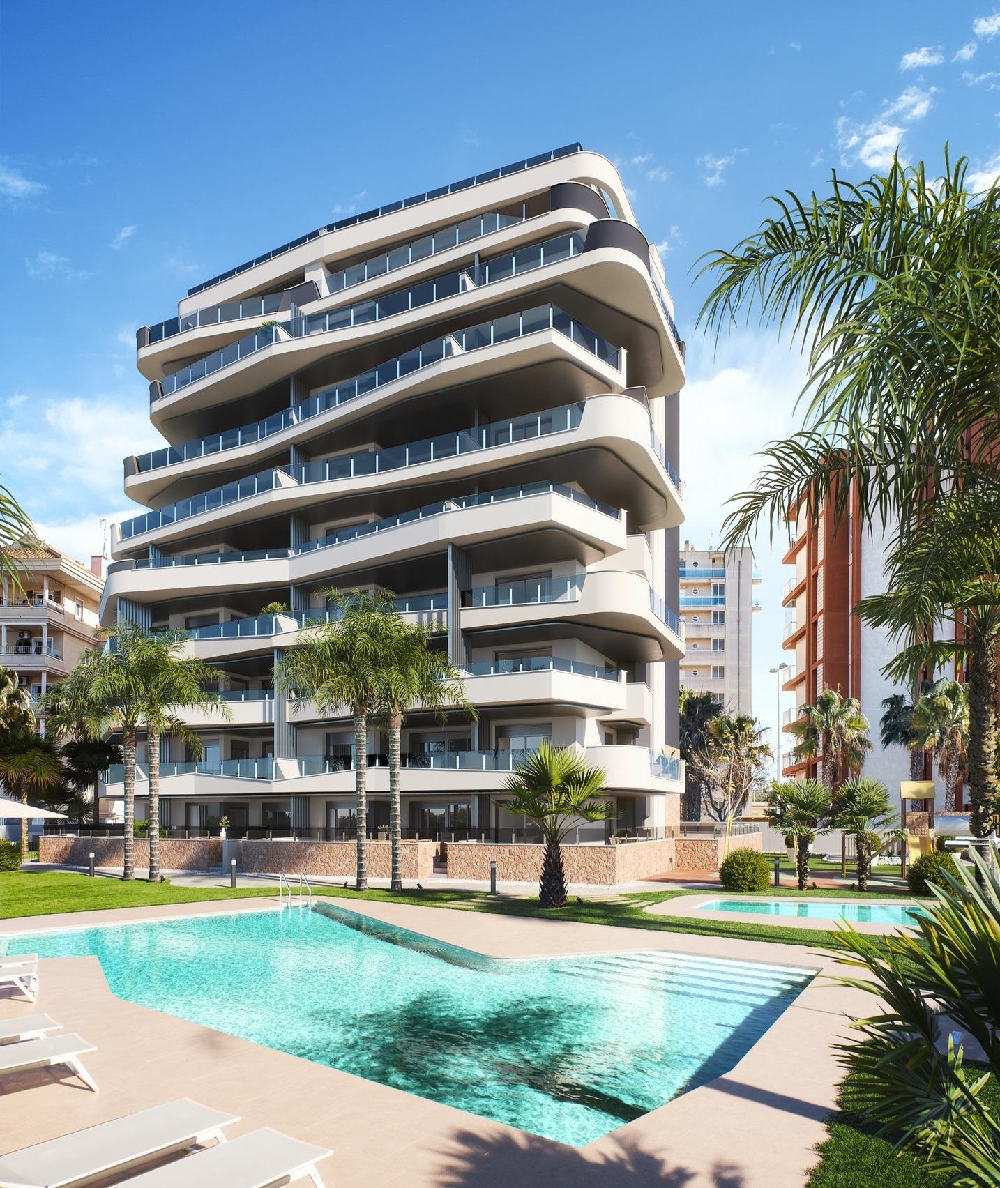 
												NEUBAU WOHNANLAGE IN GUARDAMAR DEL SEGURA

Neubau-Wohnanlage vor dem Fluss Segura und in der Nähe des Yachthafens und des Strandes von Gu