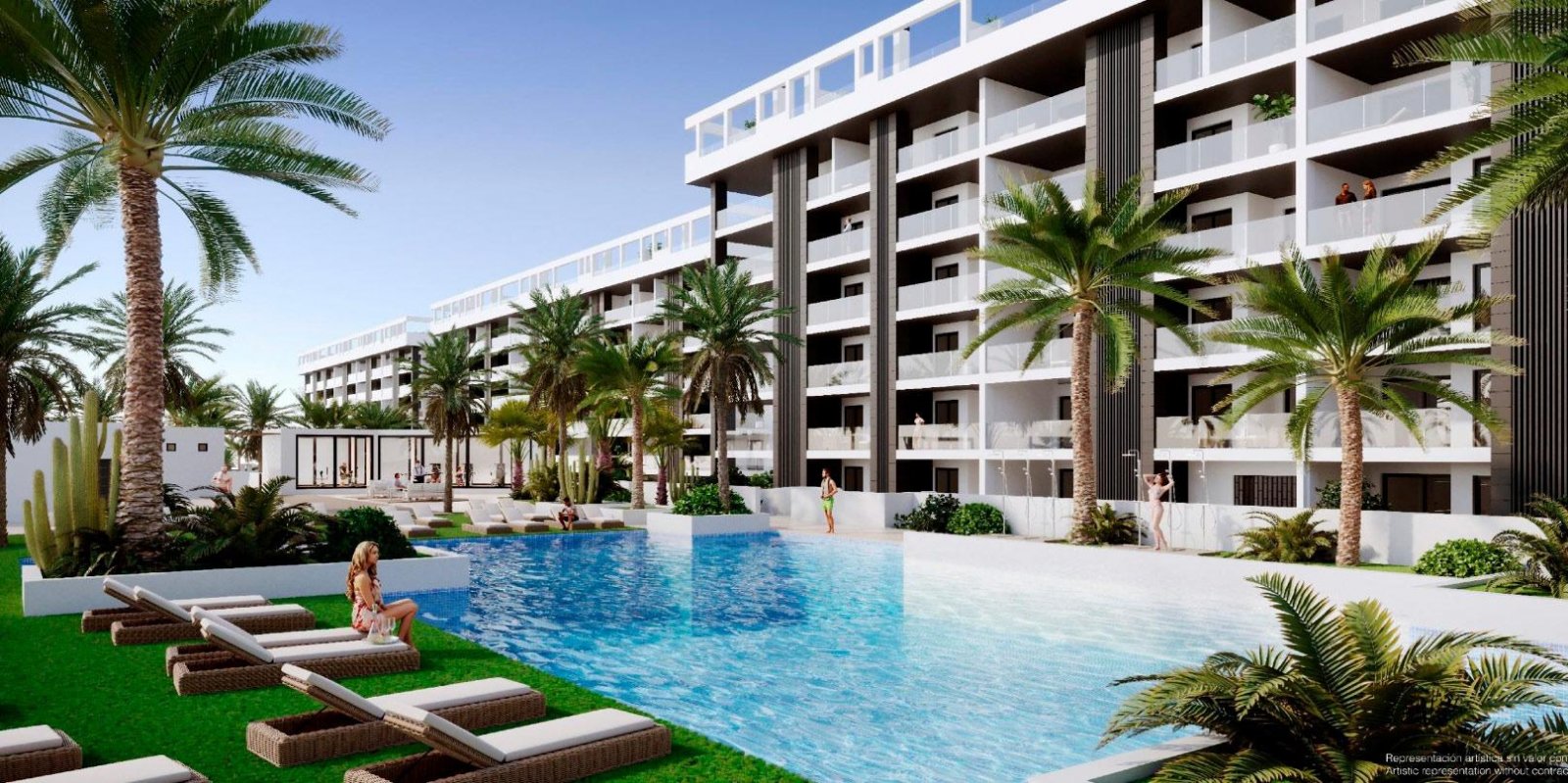 
												NEU GEBAUTE, GESCHLOSSENE WOHNANLAGE IN TORREVIEJA, NUR 700 M VOM STRAND ENTFERNT

Neue Wohnanlage mit 362 Wohnungen mit großen Gemeinsch