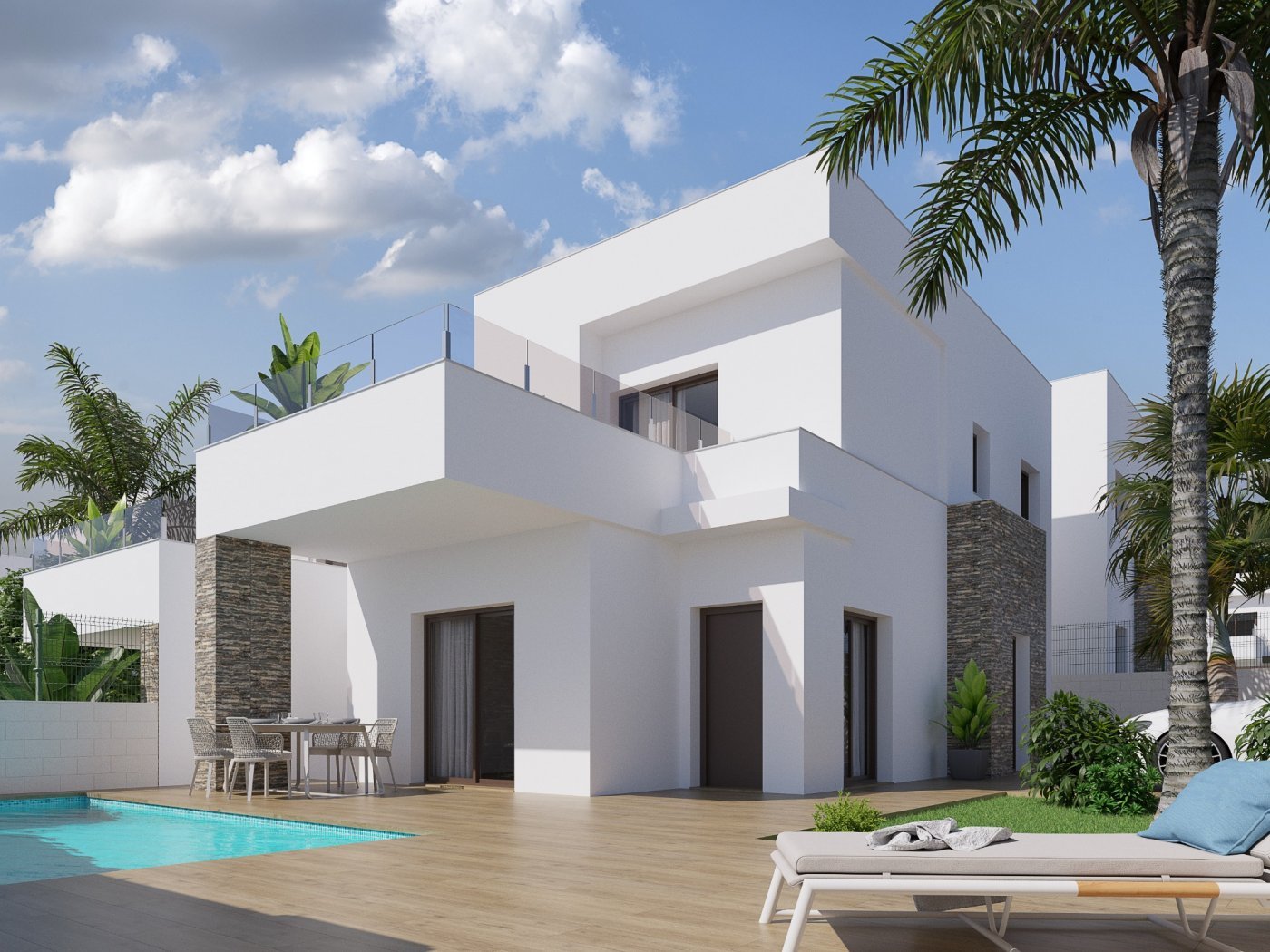 
												NEUBAU LUXUS-VILLA IN VISTABELLA GOLF RESORT.
 
Diese 118m2 Neubau Luxus-Villa ist über 2 Etagen gebaut und besteht aus 3 Schlafzimmern, 