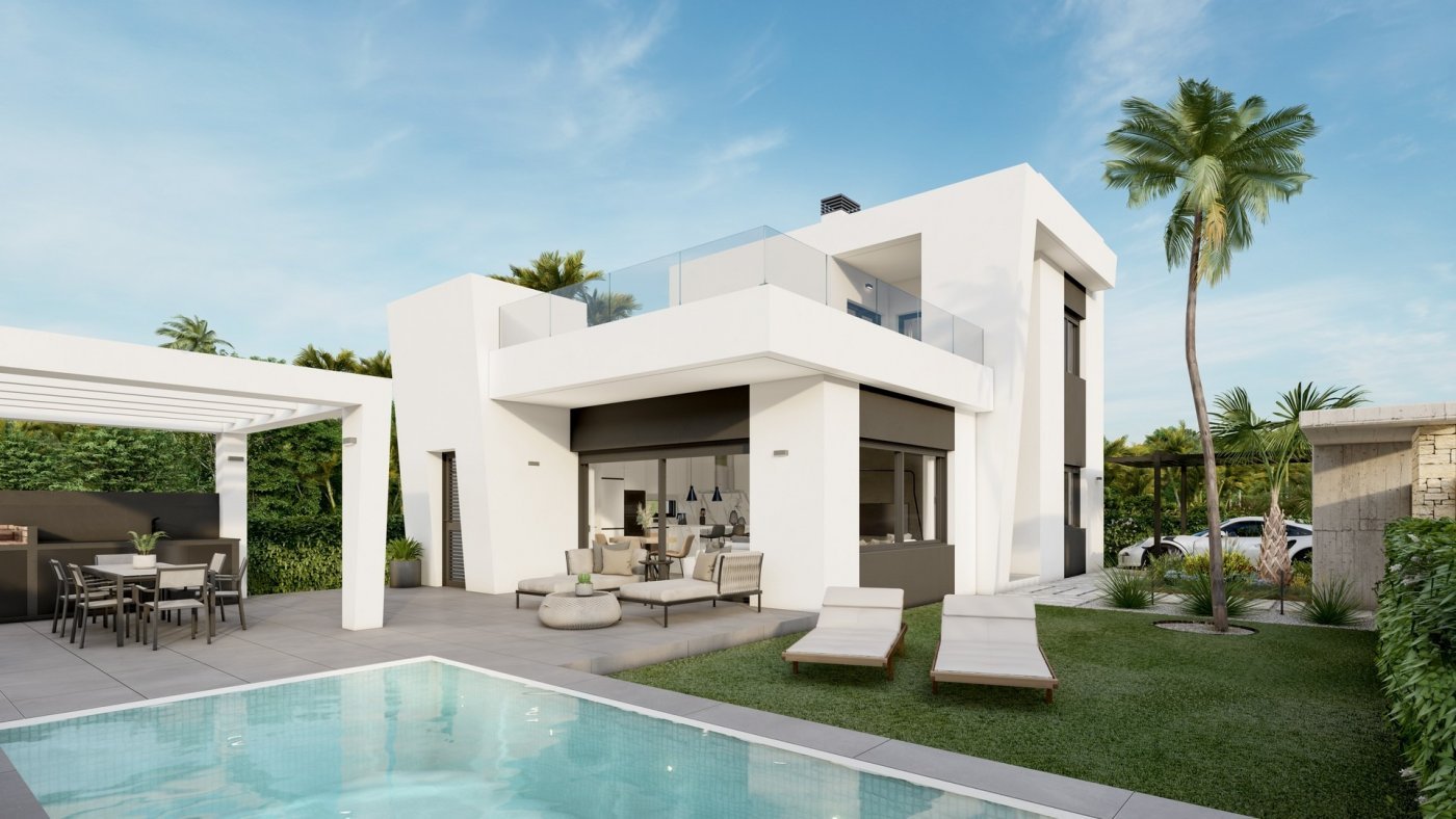 
												SCHÖNE MEDITERRANE VILLA, FREISTEHEND, IN PUNTA PRIMA, ORIHUELA COSTA, nur 900m vom Meer entfernt.
Diese wunderschöne freistehende Villa 