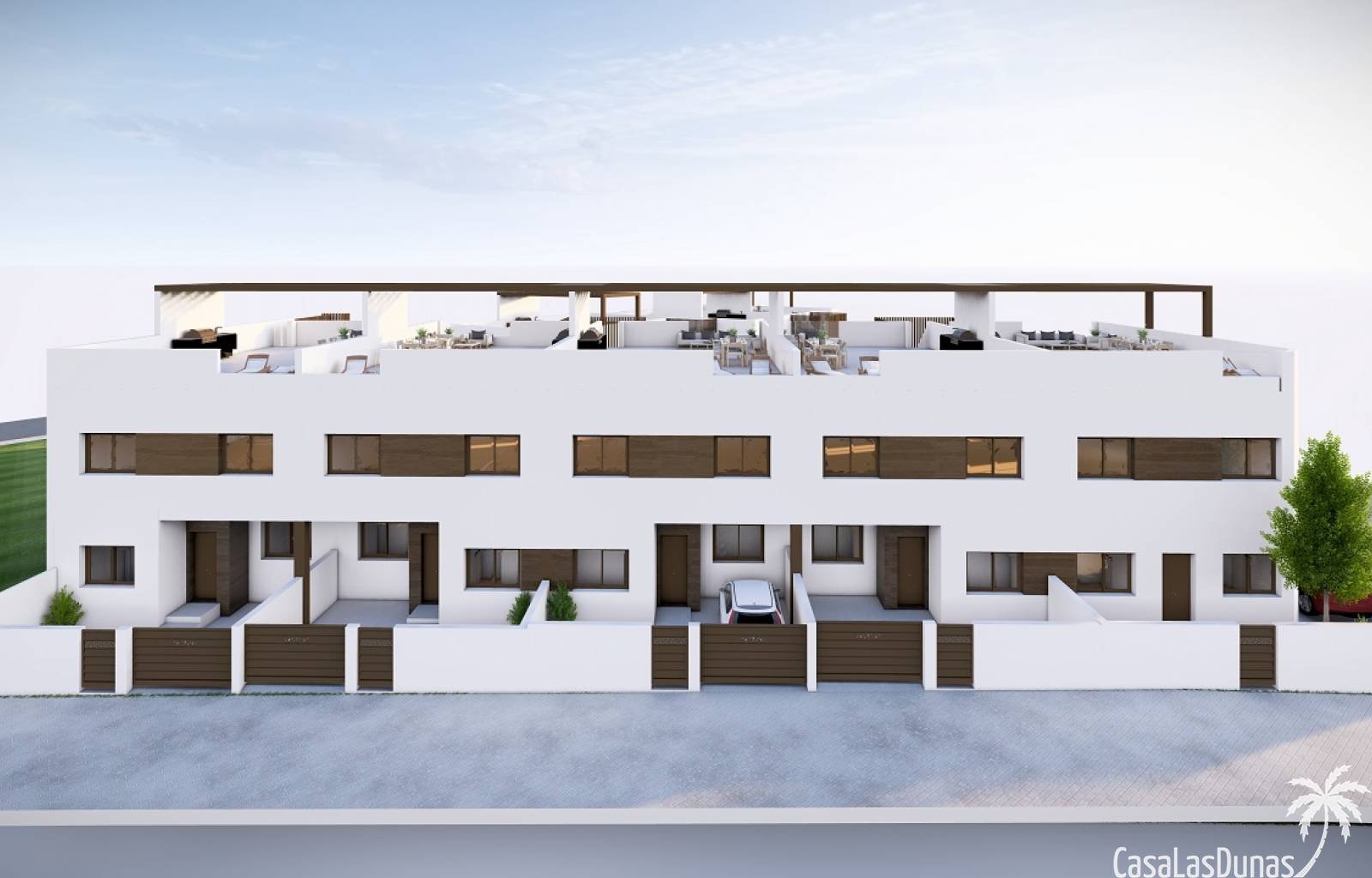  Diese modernen Apartments mit drei Schlafzimmern und zwei Badezimmern verfügen über ein geräumiges und helles Wohnzimmer mit offener Küche, die mit a