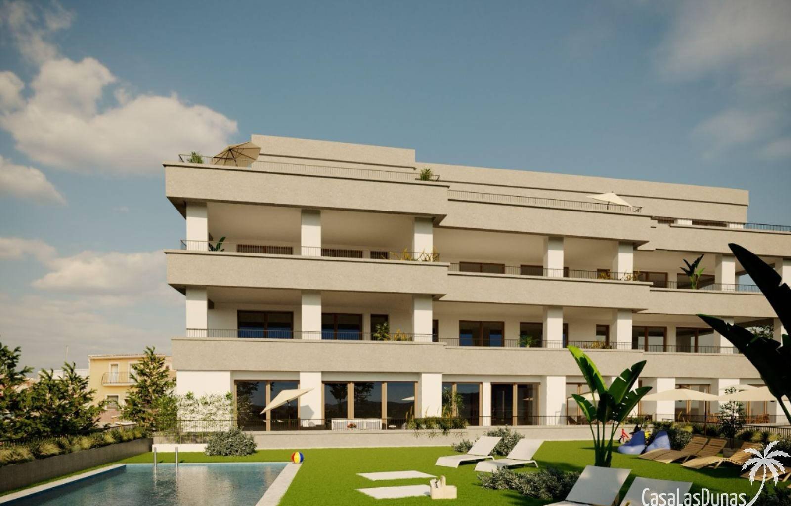  Dieses neue Immobilienprojekt in Hondon de las Nieves bietet Apartments mit Garten oder Balkon, bestehend aus 2 Schlafzimmern und 2 Bädern, einem Gem