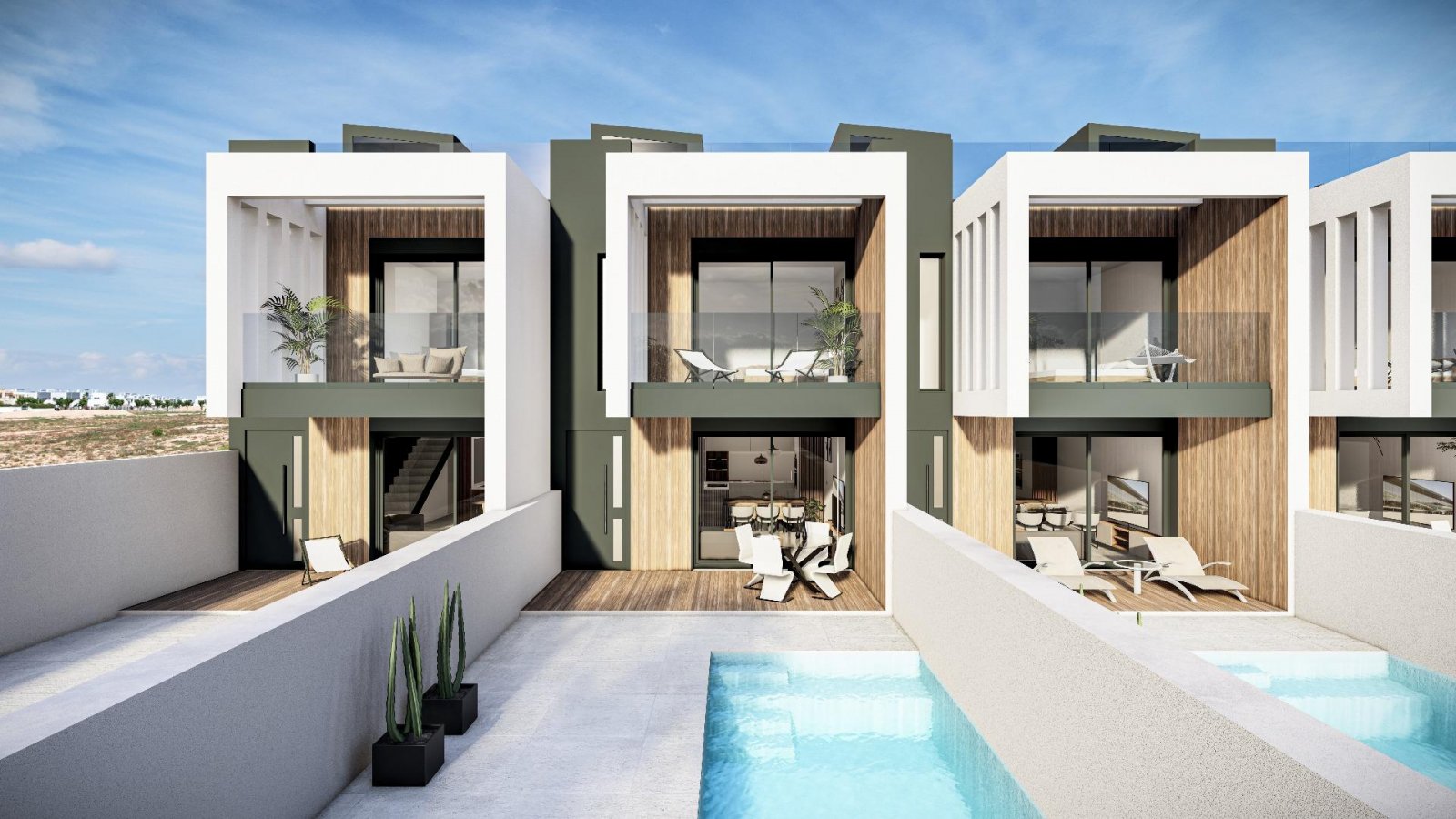 
												Nachhaltige Reihenhäuser in Pilar de la Horadada, Costa Blanca

Moderne Häuser mit Technologie und Energieeffizienz
Entdecken Sie dieses 