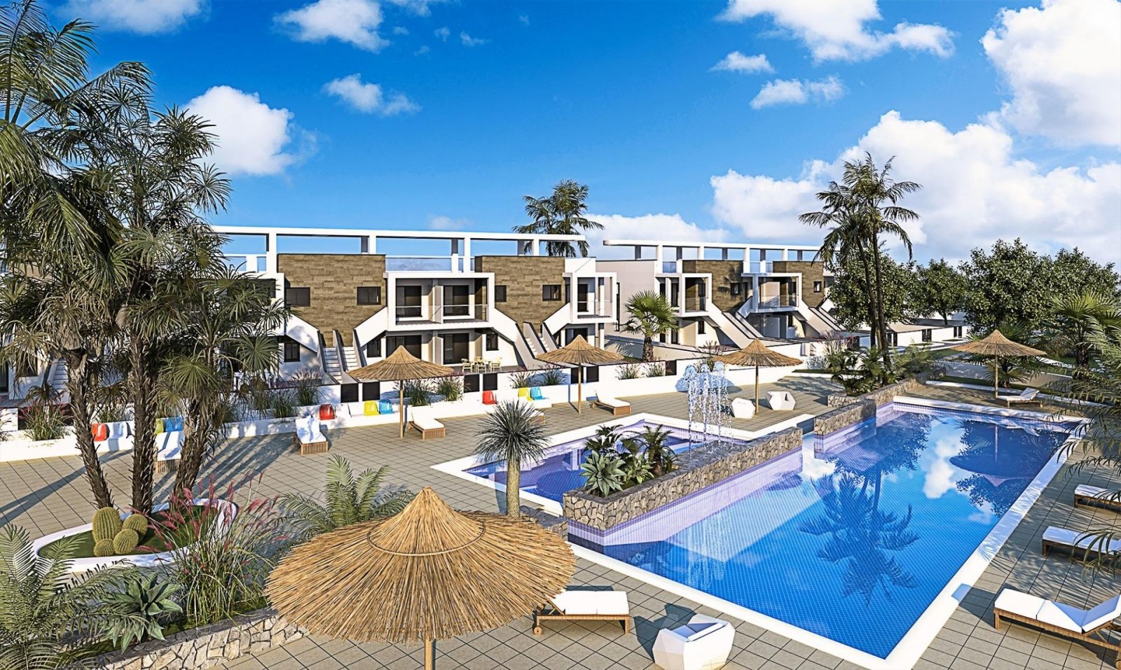
												Neubau von Wohnungen und Bungalows in Mil Palmeras

Moderner Wohnkomplex in bester Lage
Entdecken Sie eine atemberaubende neue Wohnanlage