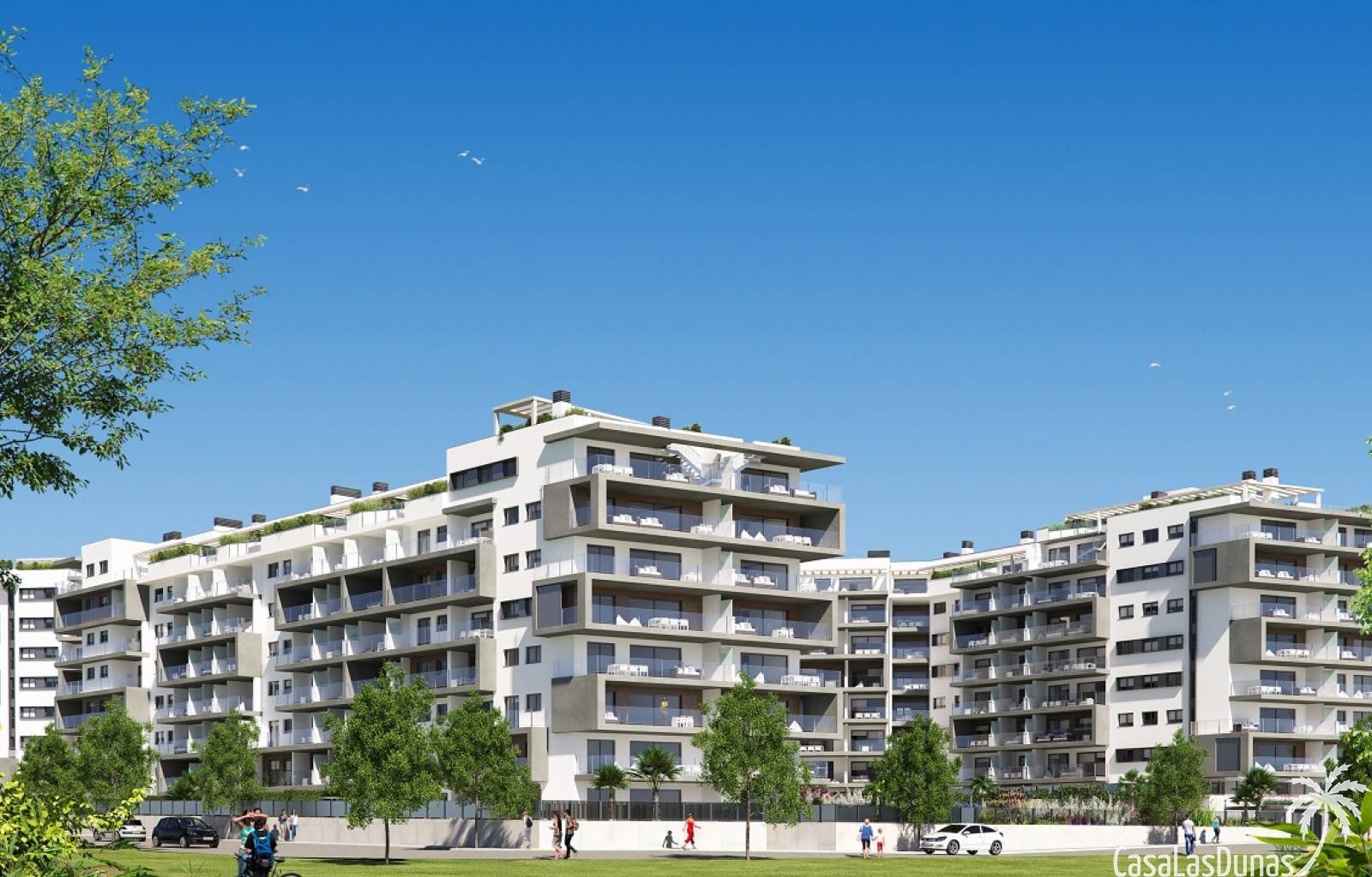  Neues, modernes und zeitloses Bauprojekt, nur wenige Schritte vom Strand von Campoamor entfernt. Das Projekt besteht aus Penthäusern mit privatem Sol