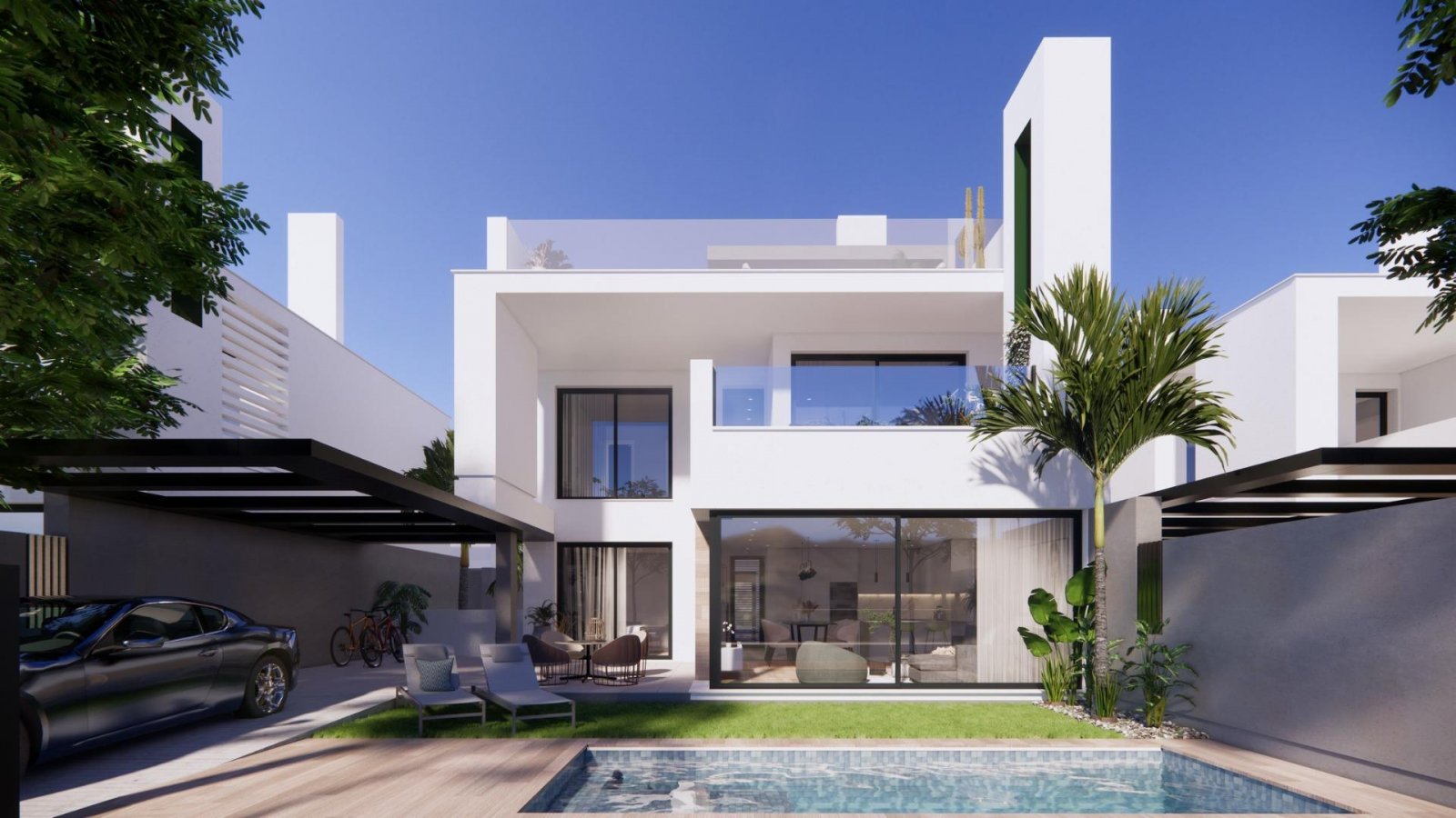 
												NEUBAU-VILLEN IN PRIVATER GARTENANLAGE IN DER PROVINZ MURCIA

Neubauvillen in privater, geschützter Anlage in der Region Murcia, umgeben 