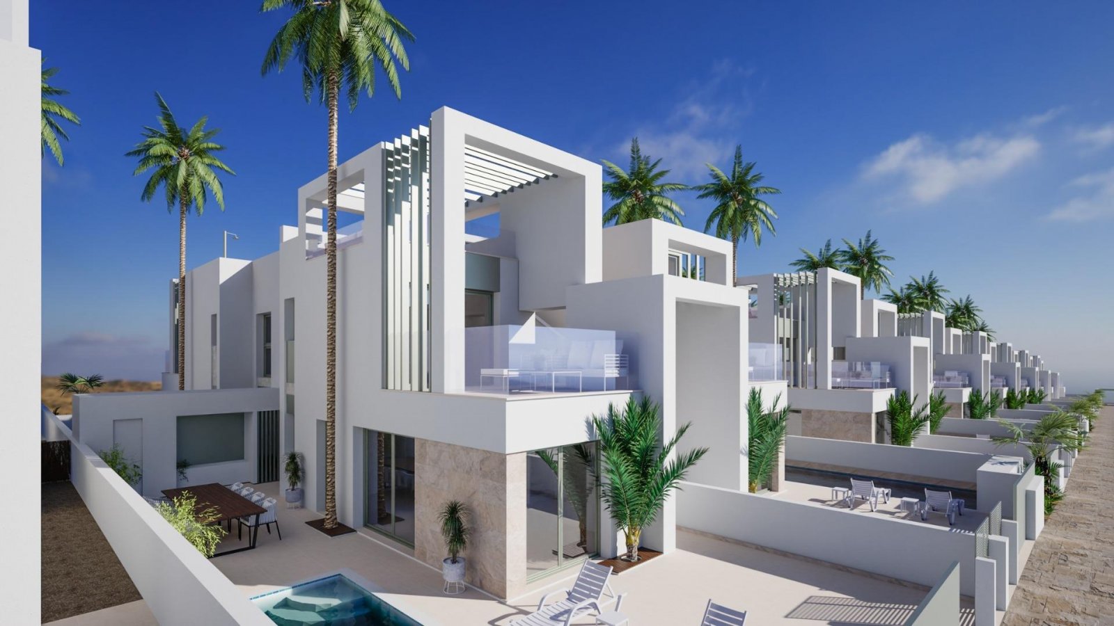 
												NEU GEBAUTE VILLEN IN ROJALES

Neues Projekt von modernen Quads und Villen mit privaten Pools in Rojales.
Moderne Eigenschaften hat 3 Sch
