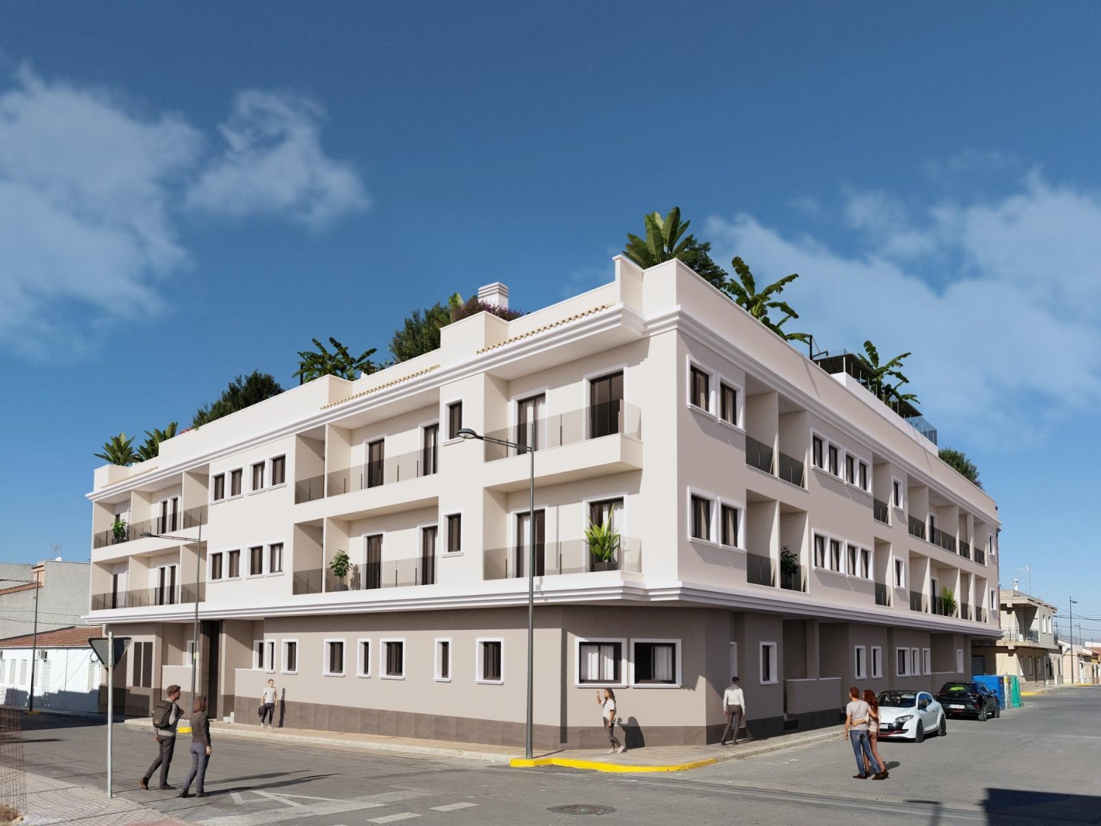 
												NEUBAU WOHNUNG IN ALGORFA

Neubau einer Wohnanlage mit 41 stilvollen Wohnungen und Penthäusern in Algorfa.

Die Wohnungen bestehen aus 1,