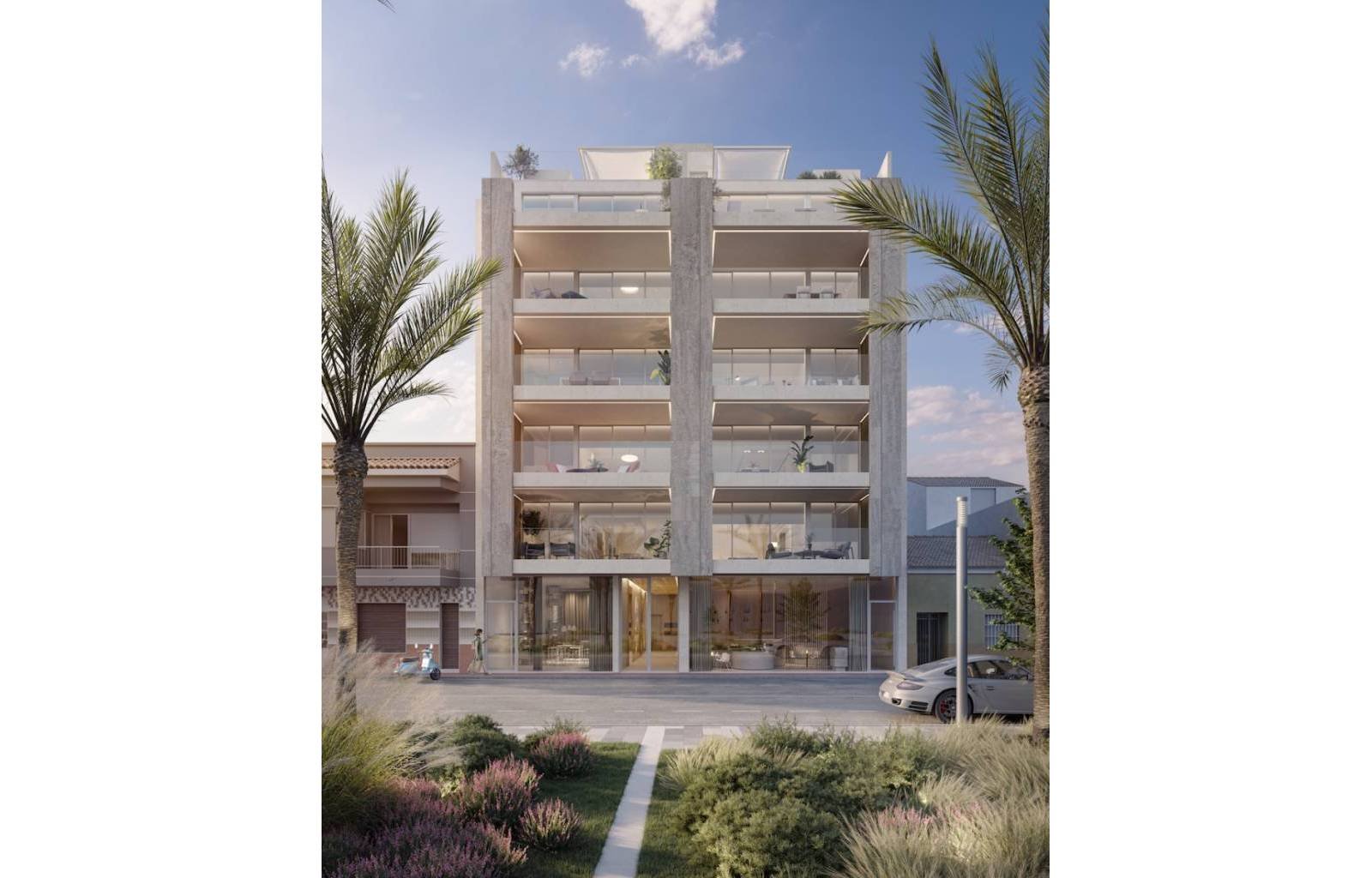  Diese Luxusapartments liegen nur 50 Meter vom Strand La Mata entfernt und bieten direkten Meerblick. Das Gebäude verfügt über 3 Penthäuser, eine Auße