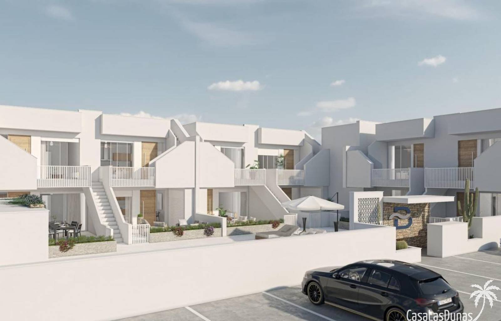  Willkommen bei unserem Projekt, beschränkt auf die wunderschöne Stadt San Pedro del Pinatar an der Costa Blanca. Diese modernen Maisonetten und Apart