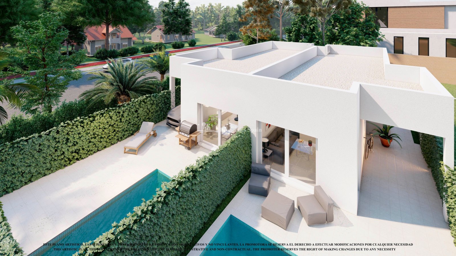 
												FANTASTISCHE NEU GEBAUTE VILLA IN LOS ALCAZARES - nur 1km Fußweg zum Strand!

Diese gut gestaltete 74m2 Villa auf einem 175m2 Grundstück 