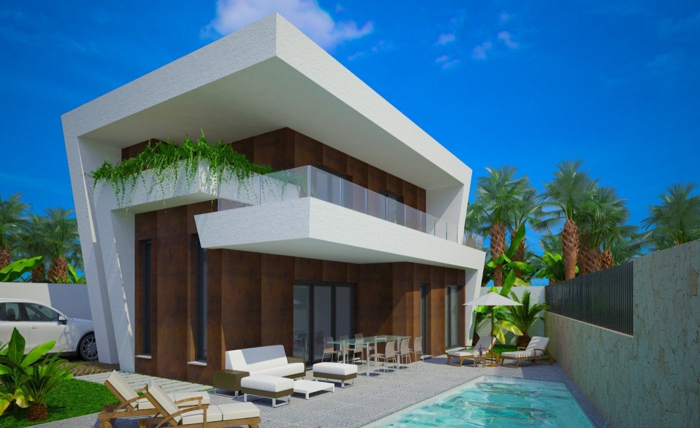 
												FABELHAFTE MODERNE NEUBAU-VILLA IN BENIJOFAR mit privatem Pool und Garten.
 
Dieser Neubau modernen Stils, Villa mit 135m2, besteht aus e