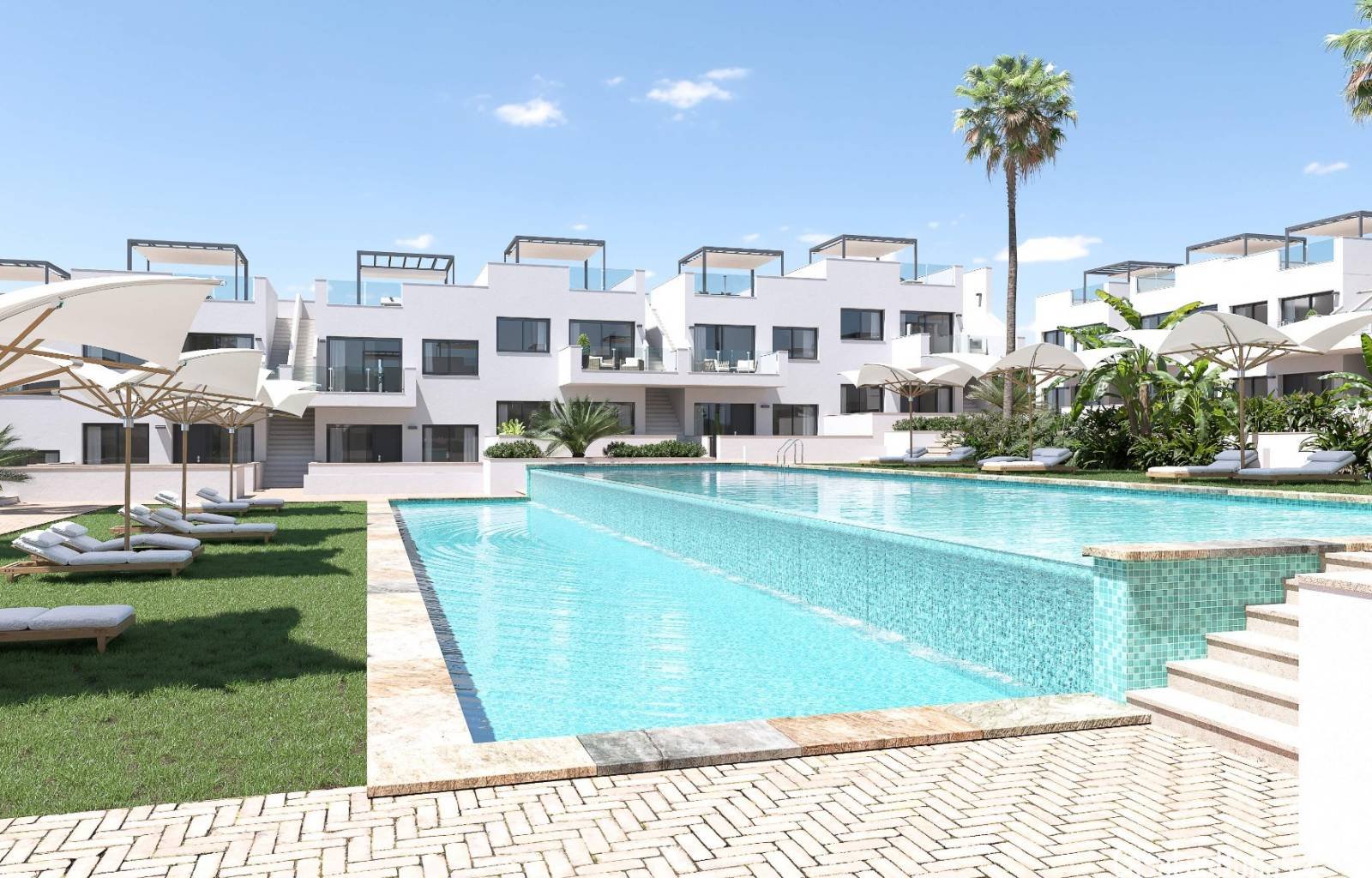  In atemberaubender Lage in der sonnigen Stadt Torrevieja entsteht ein neues Luxusbauprojekt. Die Häuser liegen in der Nähe des einzigartigen rosa Sal