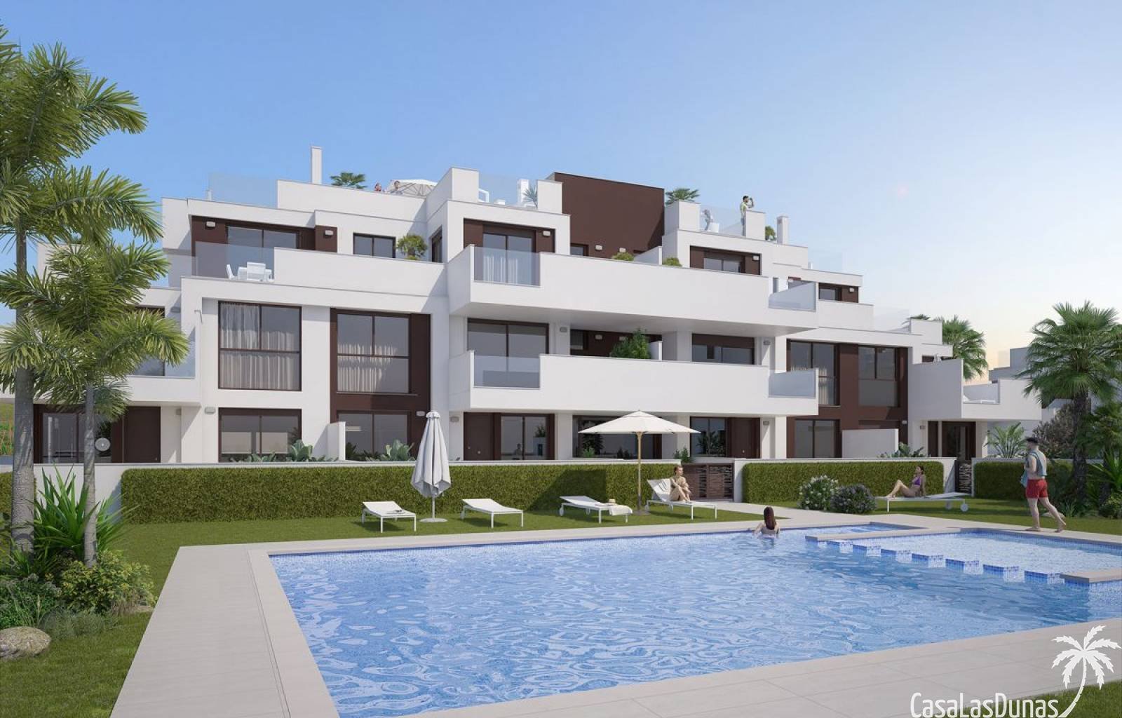  Im ruhigen Küstendorf Torre de la Horadada, dem südlichsten Punkt der Costa Blanca, befindet sich dieses moderne und luxuriöse Resort im Bau. Diese W