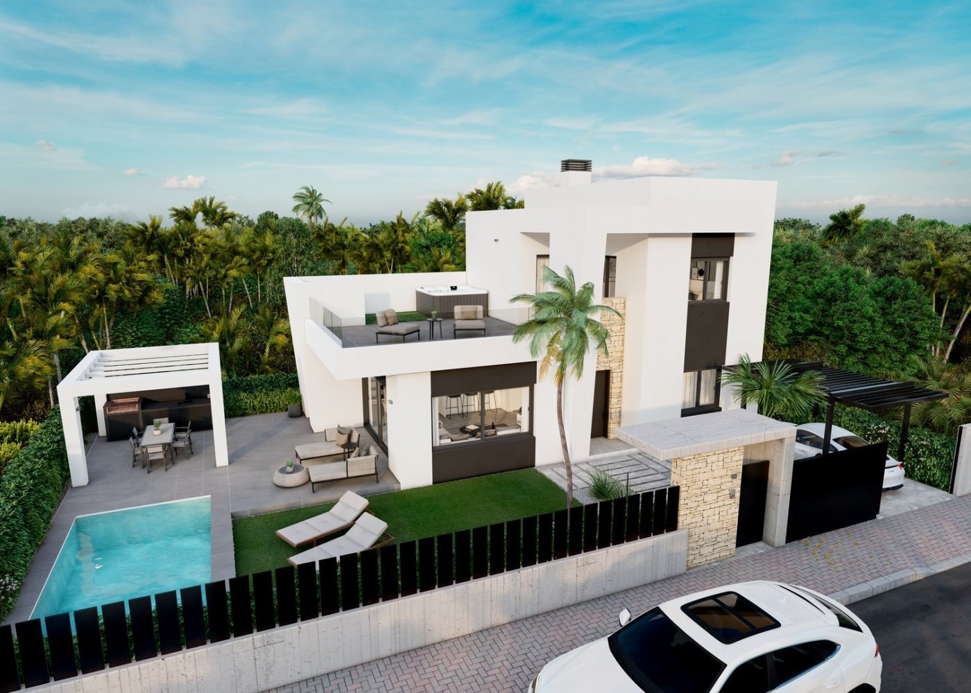 
												MEDITERRANE VILLA IN MEERESNÄHE

 Hervorragende moderne Design-Villa in La Ciñuelica (Orihuela Costa), nur 900 m vom Meer entfernt und mi