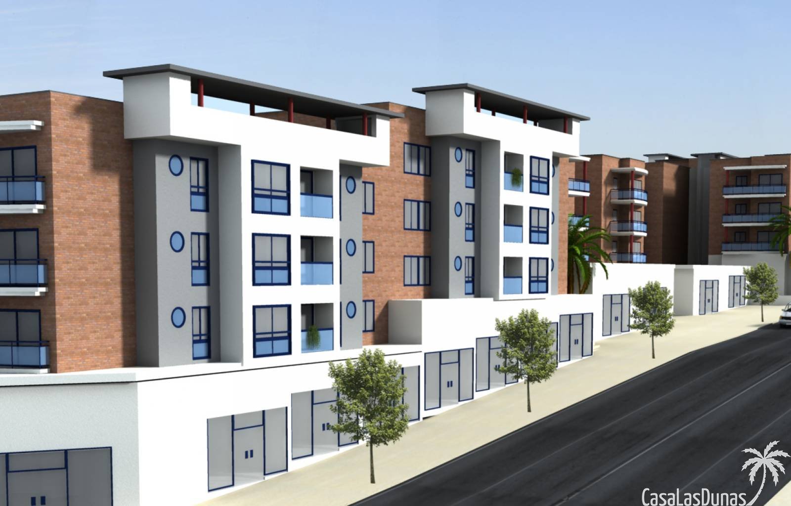 Schöne neue Anlage an der Küste von Villajoyosa. Der Komplex besteht aus 32 Häusern mit 2 und 3 Schlafzimmern, mit Garage und Abstellraum. Der Komple