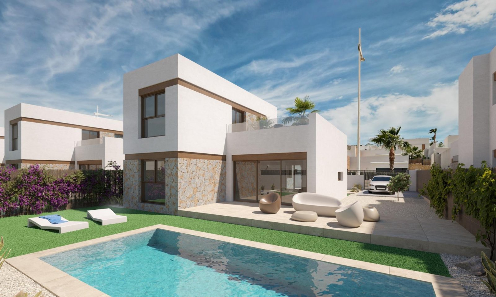 
												NEU GEBAUTE VILLEN IN ALGORFA

Neubau Wohnanlage mit schönen Villen in Algorfa.

Villen bauen über 2 Etagen, hat 3 Schlafzimmer, 2 Bäder,