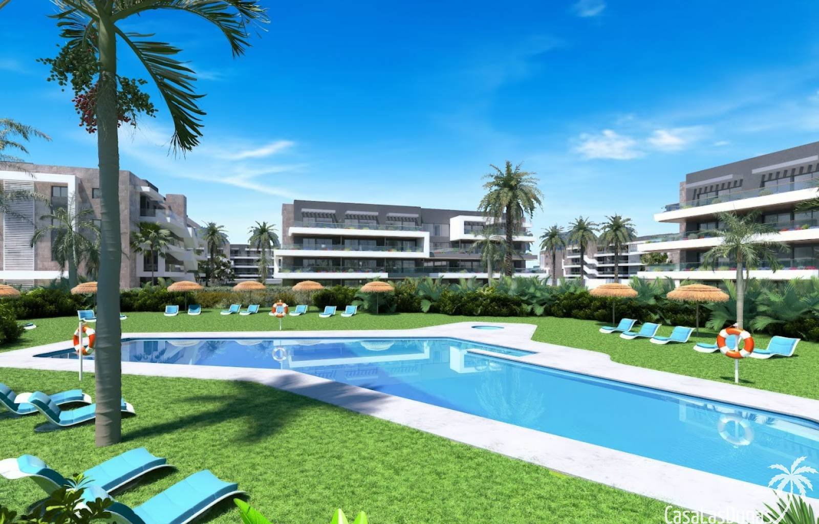  Neubauwohnungen mit 2 Schlafzimmern und 2 Bädern und Terrasse in Torrevieja. Dieses schöne Apartment verfügt über 2 Schlafzimmer und 2 Badezimmer mit