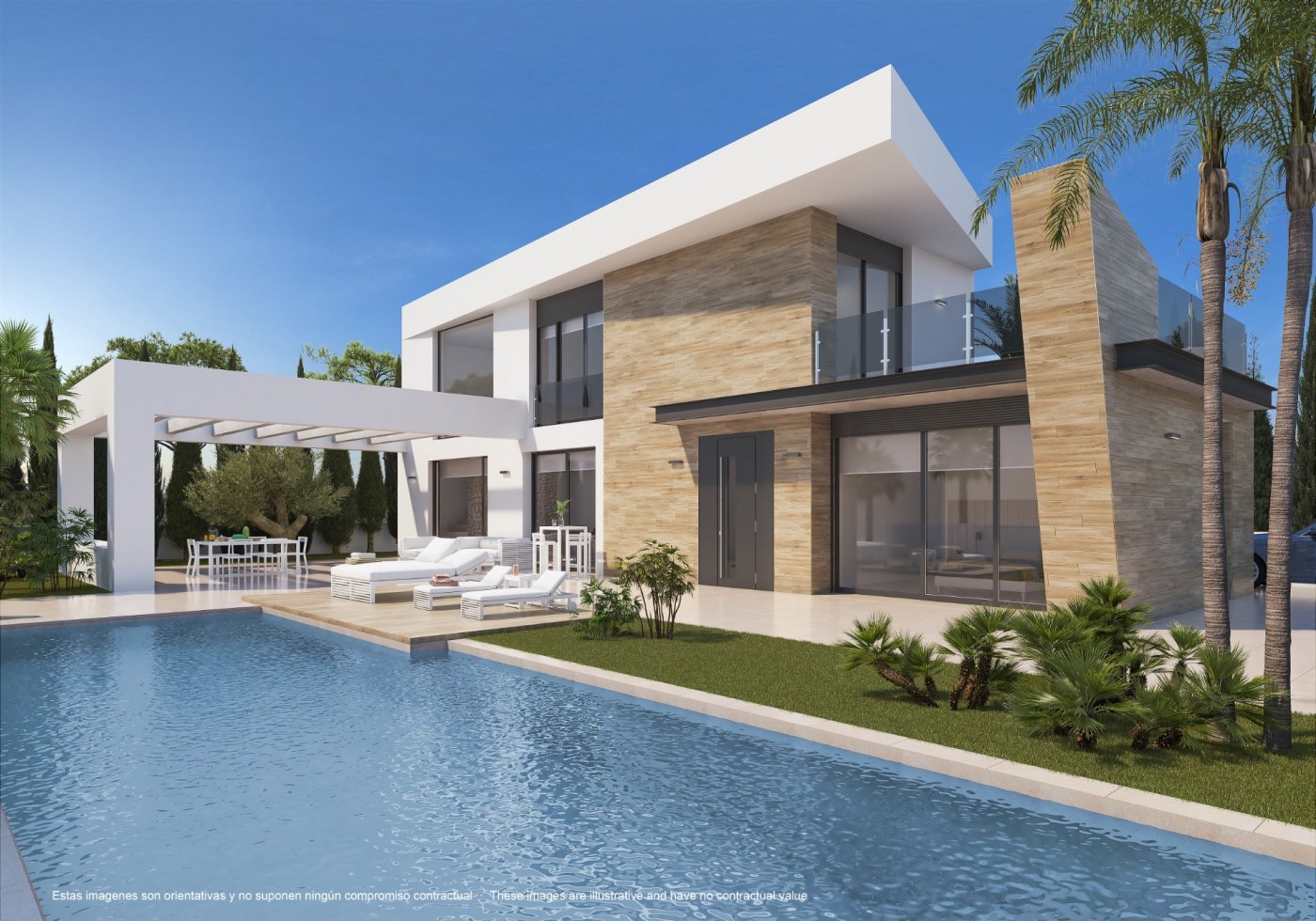 
												FABELHAFTE NEUBAU-VILLA, FREISTEHEND, IN CIUDAD QUESADA, ROJALES mit privatem Pool.

Diese freistehende Villa von 150m2 wurde auf einem G