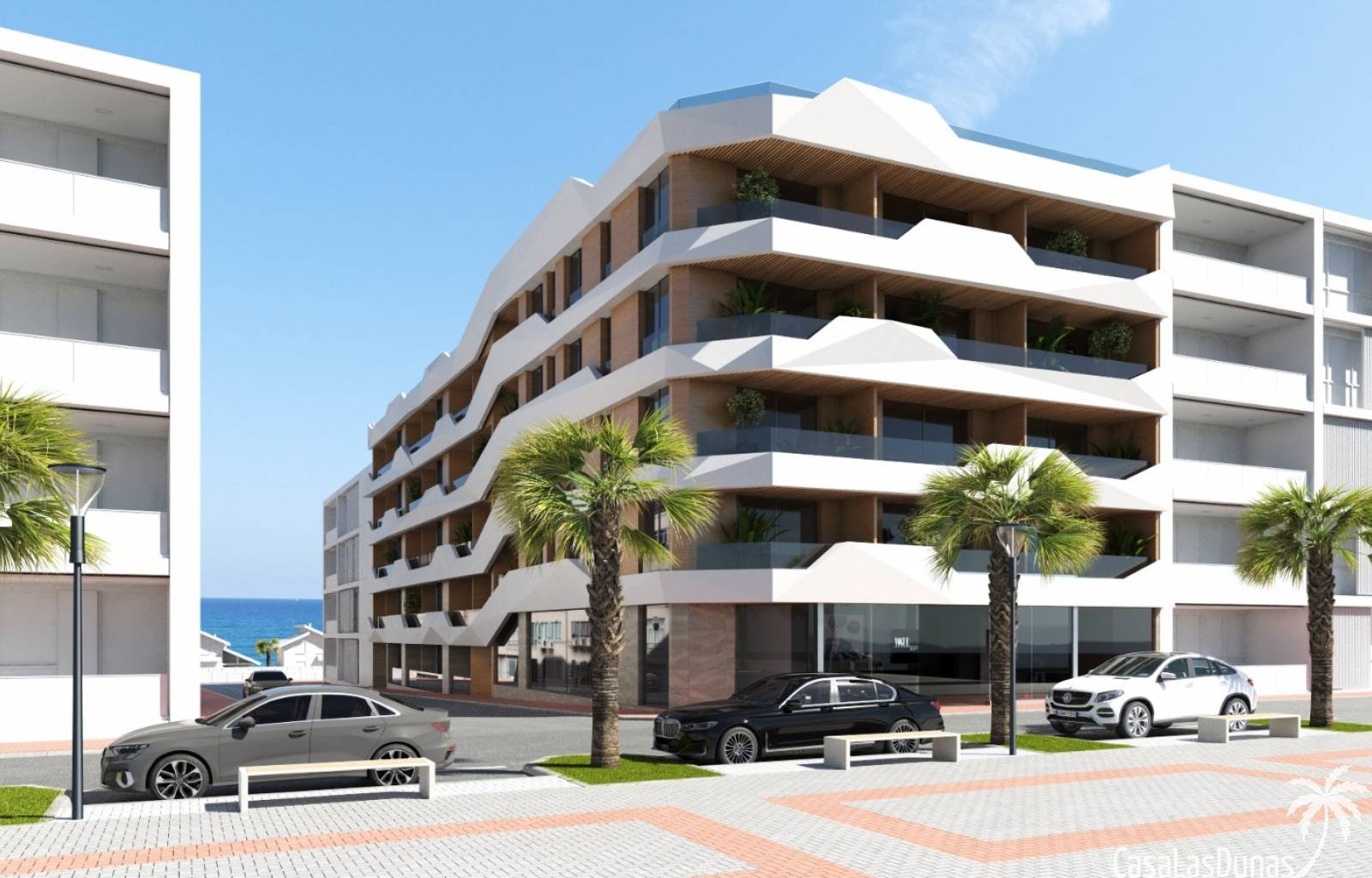  Nur wenige Schritte von den fantastischen Stränden von Guardamar del Segura entfernt finden wir diesen modernen Neubaukomplex mit Apartments mit 1, 2