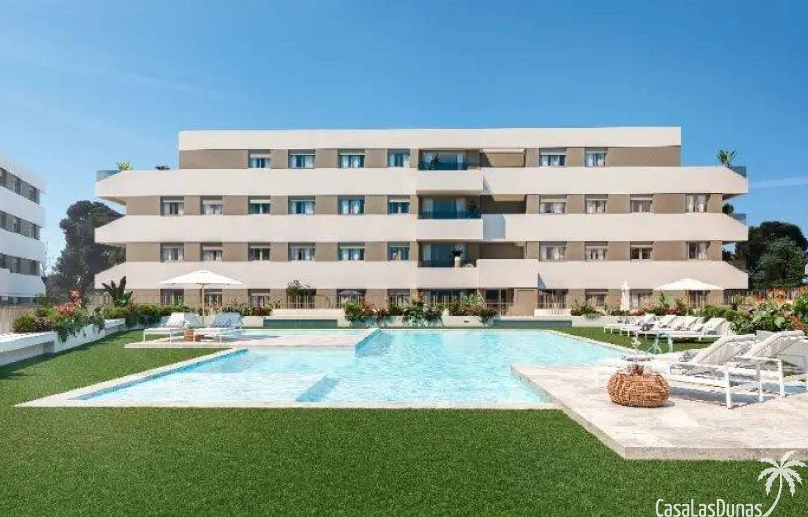  Diese Luxusapartments sind mit 2 oder 3 Schlafzimmern, 1 oder 2 Bädern erhältlich und verfügen alle über einen Parkplatz. Jede Wohnung verfügt über e