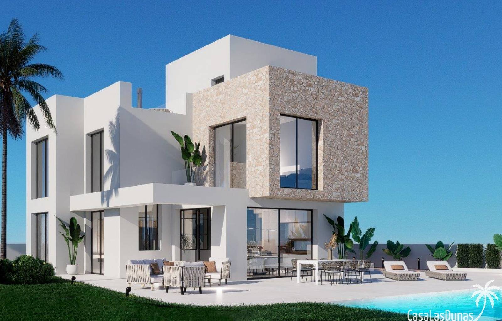  Am Rande der Stadt Finestrat, in der Nähe des berühmten Benidorm, entstehen 15 dieser wunderschönen Luxusvillen. Die sehr geräumigen Häuser verfügen 