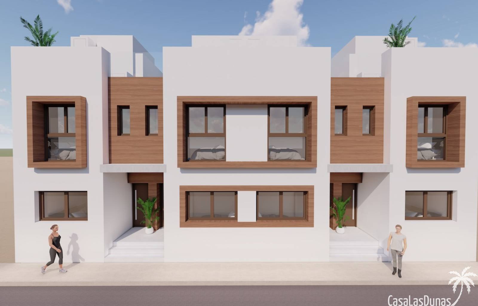  Diese Häuser befinden sich in Murcia und sind in einer kleinen Anlage bestehend aus 8 Reihenhäusern untergebracht. Jedes Haus verfügt über einen eige