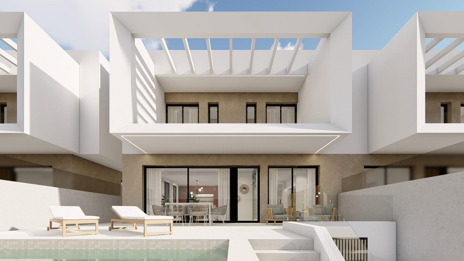 Neubau-Doppelhaushälften und Reihenhäuser in Dolores, Alicante
Entdecken Sie diese exklusive Neubauprojekt mit 20 modernen Doppelhaushäl