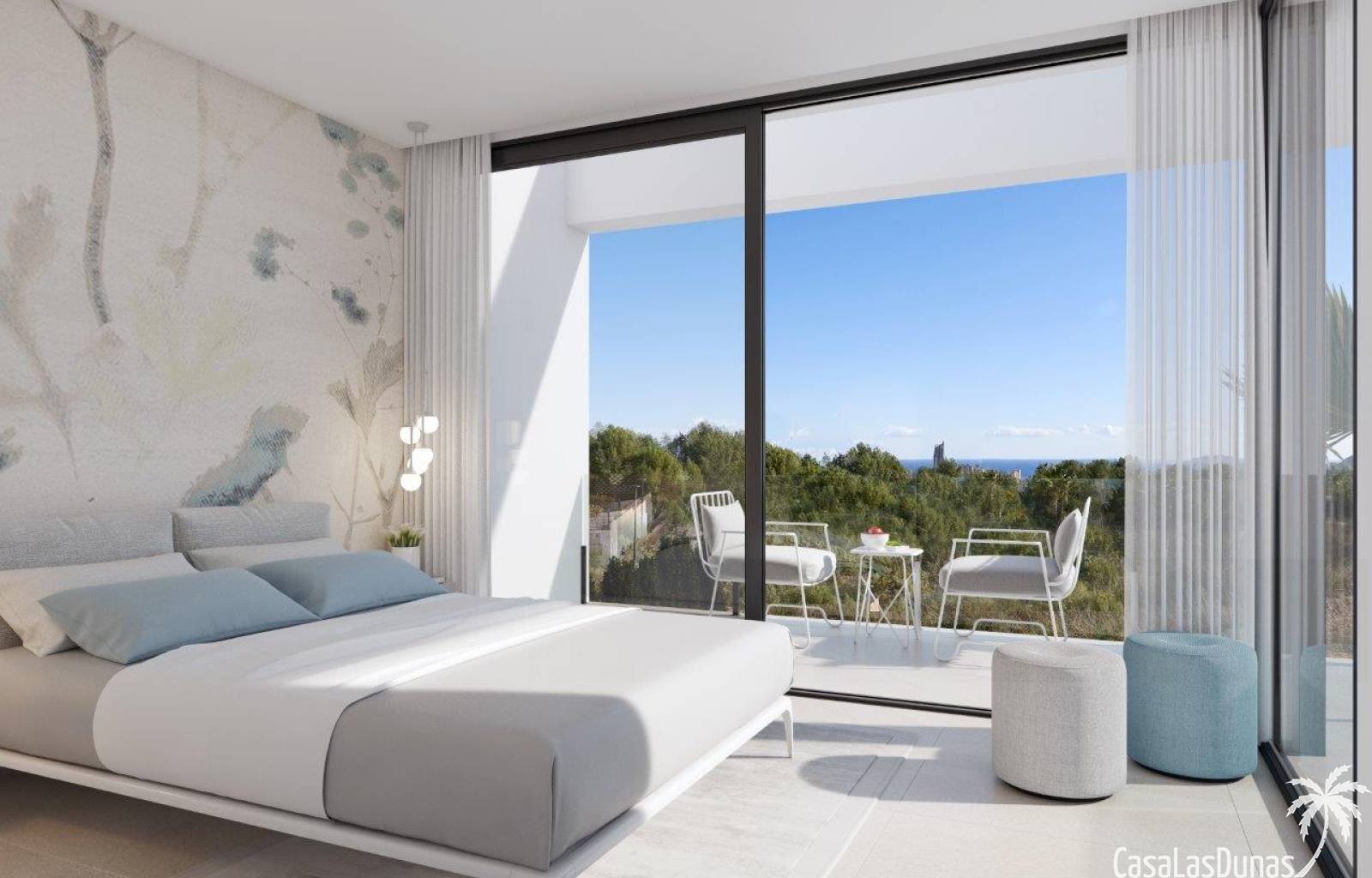 Diese wunderschöne Luxusvilla liegt in Benidorm, nur wenige Schritte vom Strand und einem Naturpark entfernt, wo Sie den außergewöhnlichen Meerblick