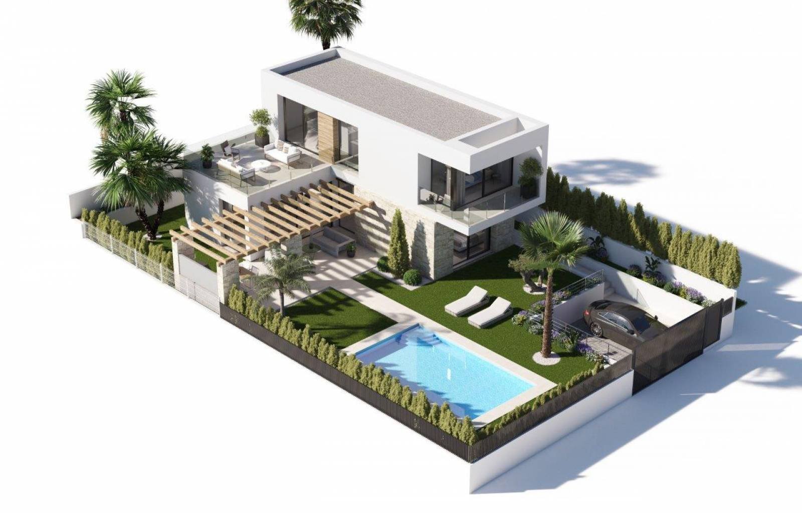 Diese wunderschöne Luxusvilla liegt in Benidorm, nur wenige Schritte vom Strand und einem Naturpark entfernt, wo Sie den außergewöhnlichen Meerblick
