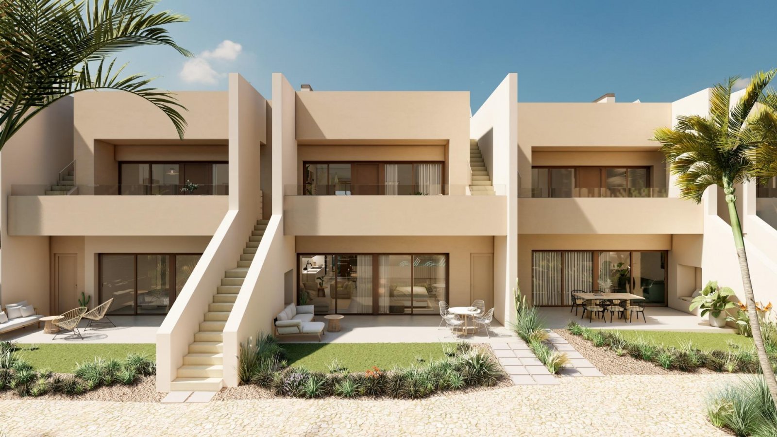 NEU GEBAUTE BUNGALOWS IN RODA GOLF
Die neue Wohnanlage befindet sich auf einem nach Süden ausgerichteten Grundstück im renommierten Roda