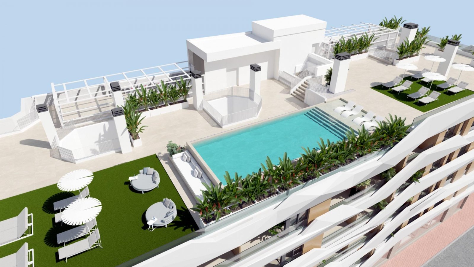 NEUBAU WOHNUNGEN IN GUARDAMAR DEL SEGURA
Neubau von Wohnungen und Penthäusern in Guardamar del Segura.
Dieses herausragende Gebäude ist