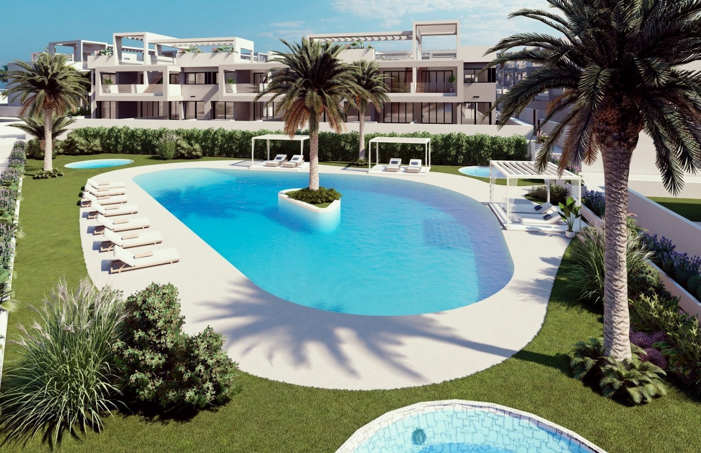 NEUBAU EINZIGARTIGE WOHNUNG VON WOHNUNGEN IM OBERSTEN STOCKWERK IN LOS BALCONES TORREVIEJA. 
Diese 178m2 große Wohnung im obersten Stock