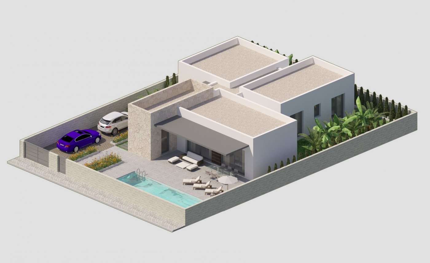 HERRLICHE NEUBAU VILLA IN BENIJOFAR mit Garten und privatem Pool. 
 
Diese 178m2 Villa im modernen Stil besteht aus einem geräumigen Wohn