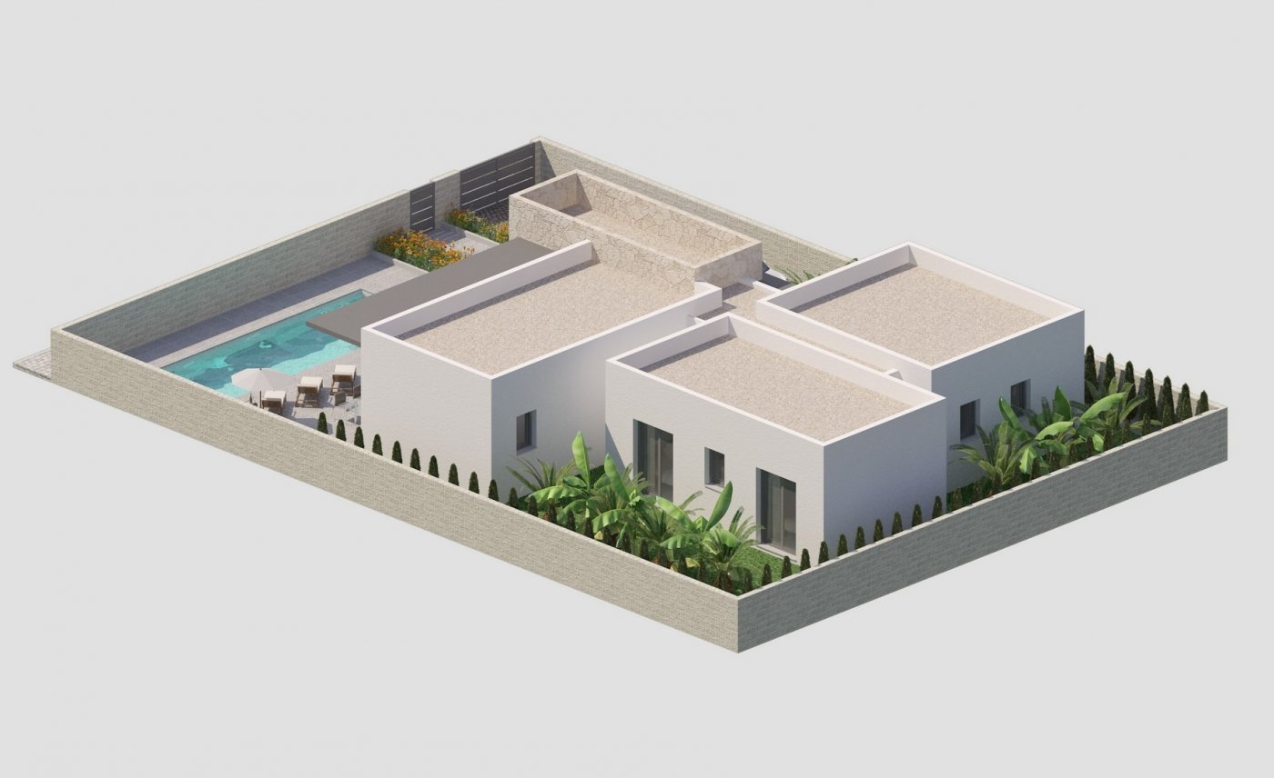 HERRLICHE NEUBAU VILLA IN BENIJOFAR mit Garten und privatem Pool. 
 
Diese 178m2 Villa im modernen Stil besteht aus einem geräumigen Wohn