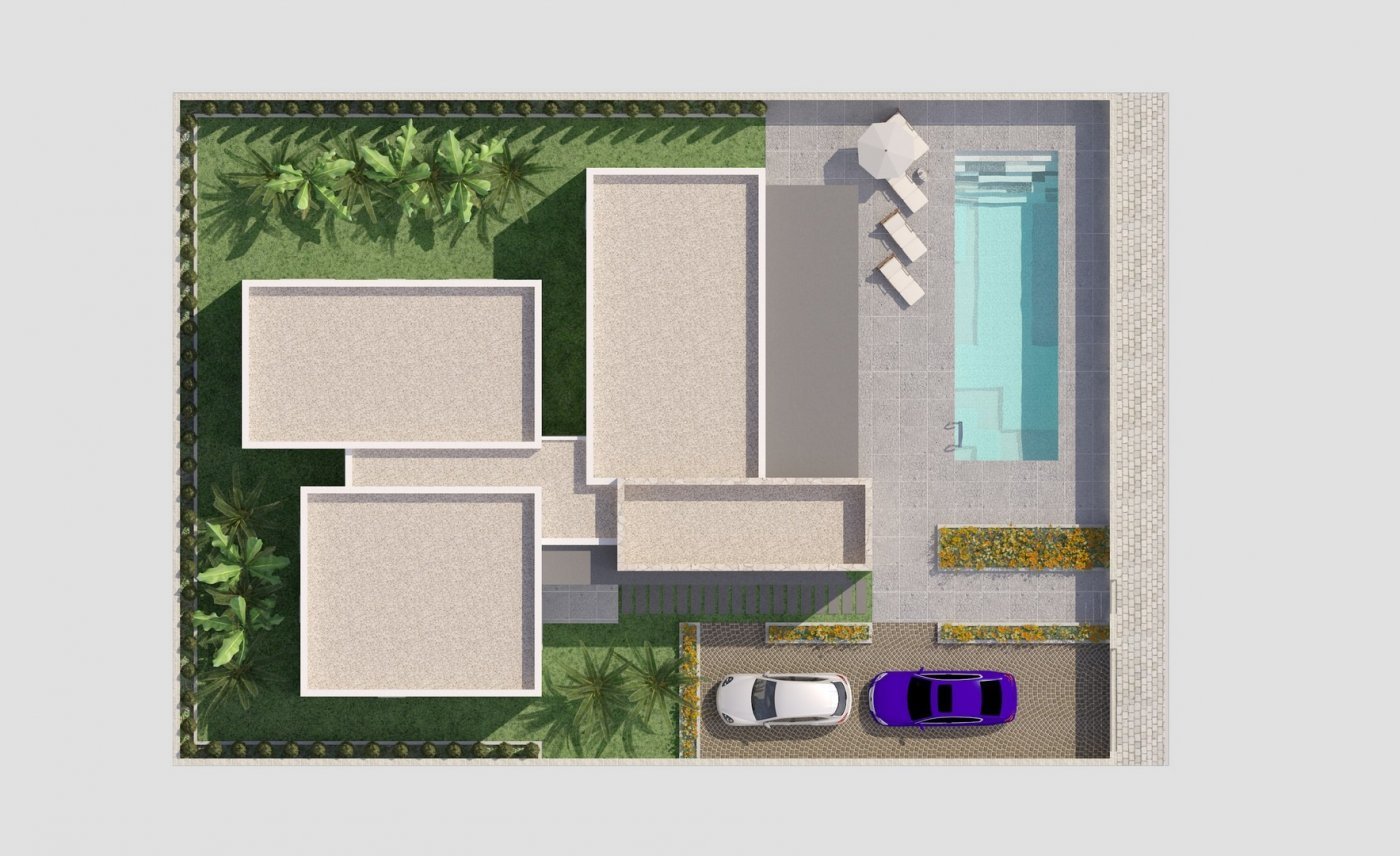 HERRLICHE NEUBAU VILLA IN BENIJOFAR mit Garten und privatem Pool. 
 
Diese 178m2 Villa im modernen Stil besteht aus einem geräumigen Wohn