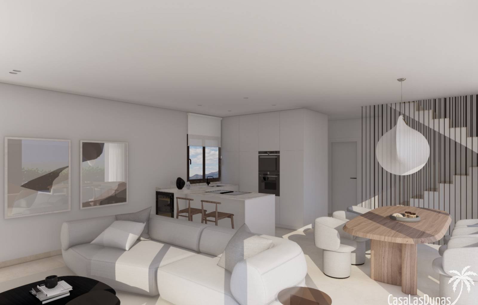 Diese prächtigen modernen Villen mit Blick auf die Bucht von Benidorm werden im lebhaften Viertel Finestrat gebaut. Das Standardhaus verfügt über 3 S