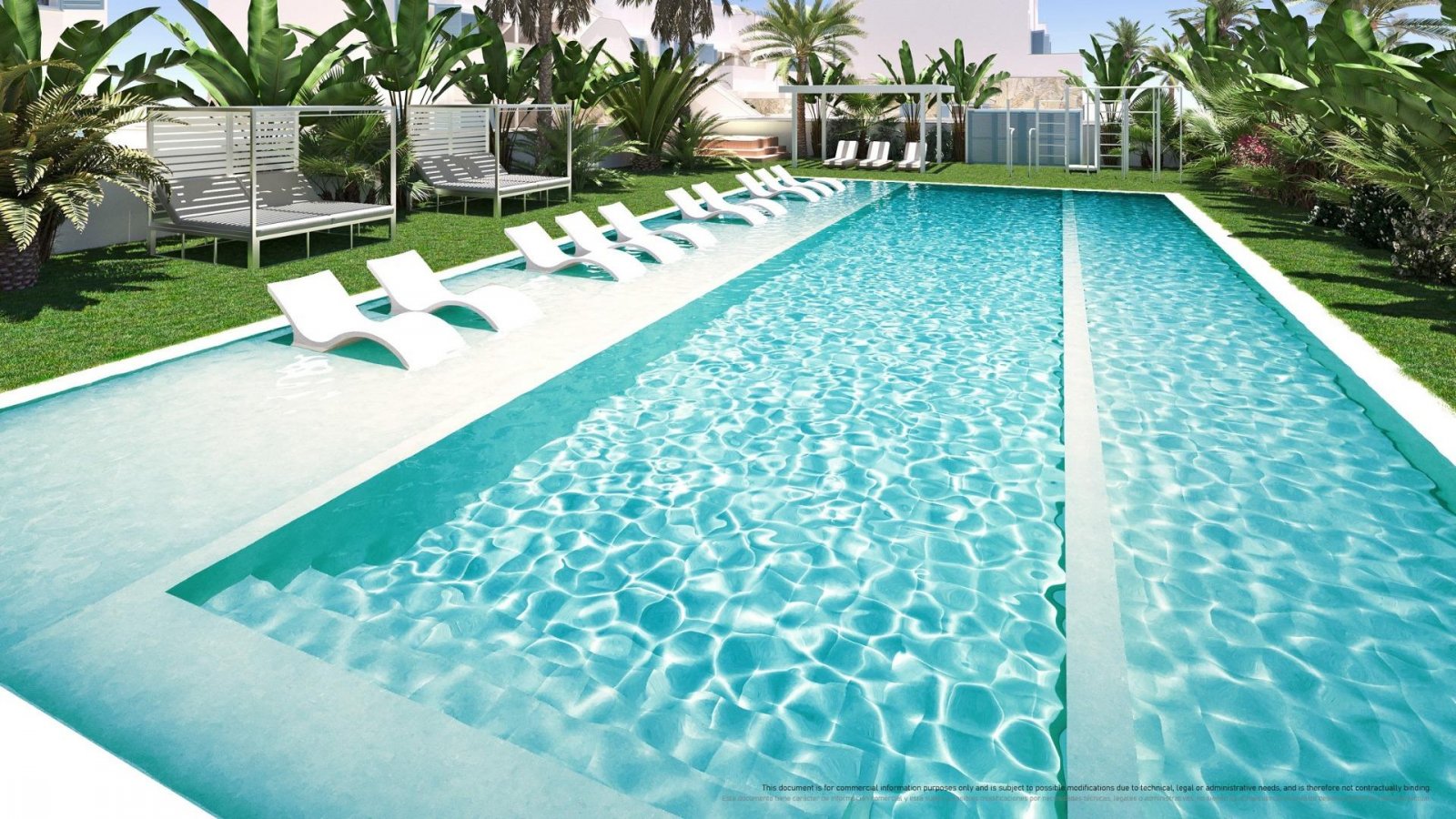 NEU GEBAUTE VILLA IN TORRE DE LA HORADADA
Neubau-Villa in einer Wohnanlage mit Gemeinschaftspool in Torre de la Horadada, 800 m vom Stra