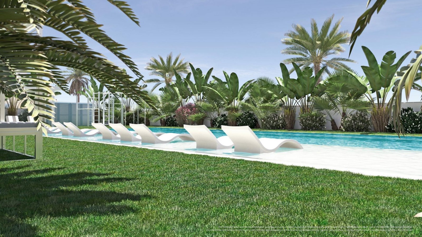 NEU GEBAUTE VILLA IN TORRE DE LA HORADADA
Neubau-Villa in einer Wohnanlage mit Gemeinschaftspool in Torre de la Horadada, 800 m vom Stra
