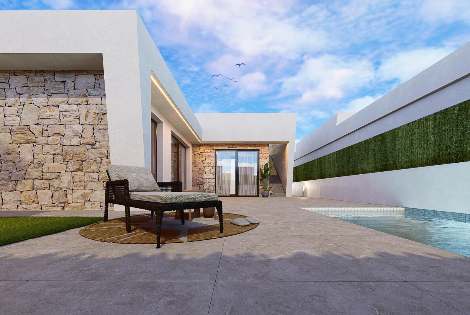 Neubau-Freistehende Villen mit privatem Pool und Solarium in Roldán, Torre-Pacheco - *SONDERANGEBOT SEPTEMBER – KLIMAANLAGE INKLUSIVE*
M