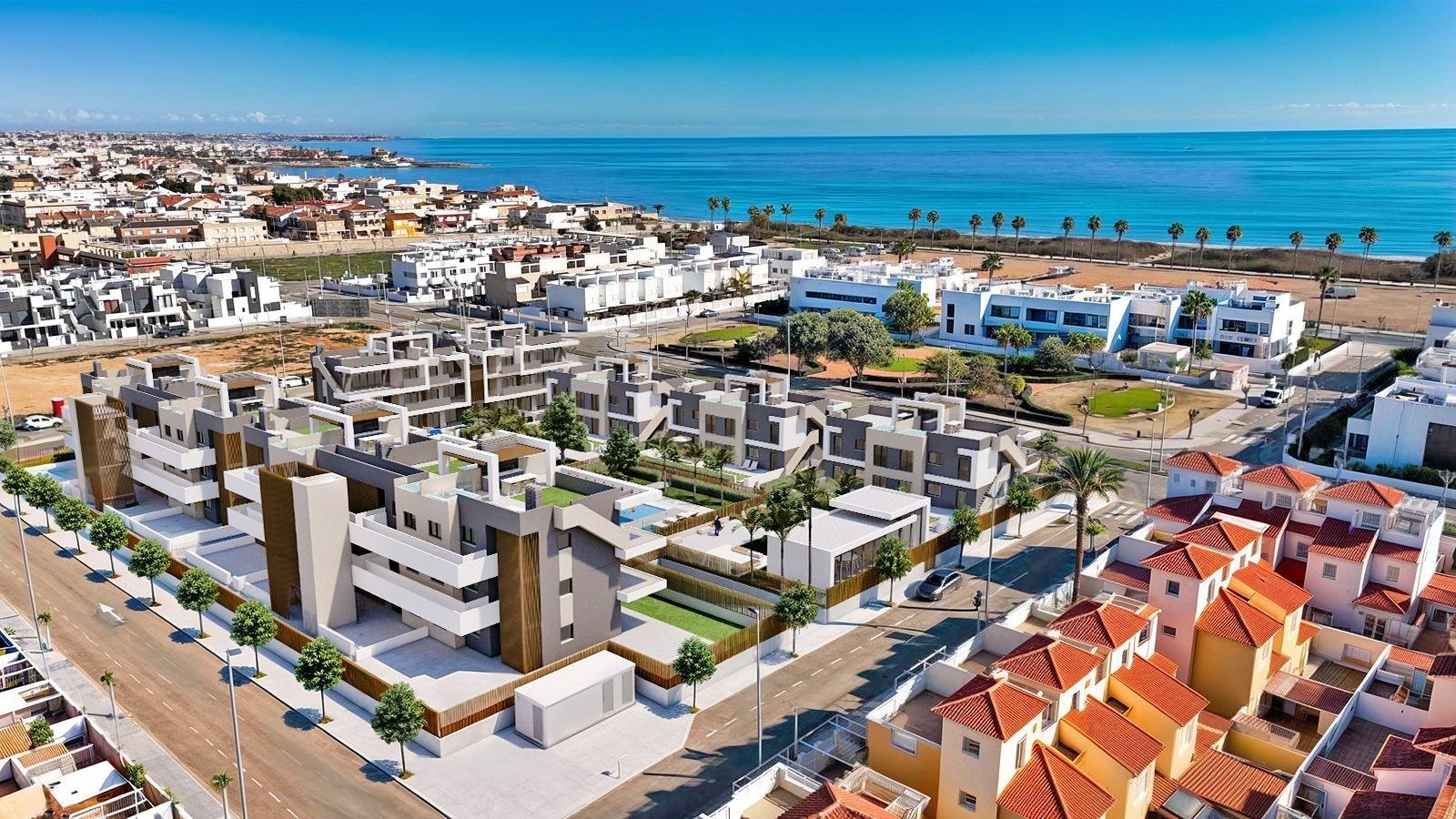 Luxuriöse Ferienwohnungen nur 150 m vom Strand Las Higuericas entfernt - Torre de la Horadada
Exklusive neue Wohnanlage mit Mietlizenz
W