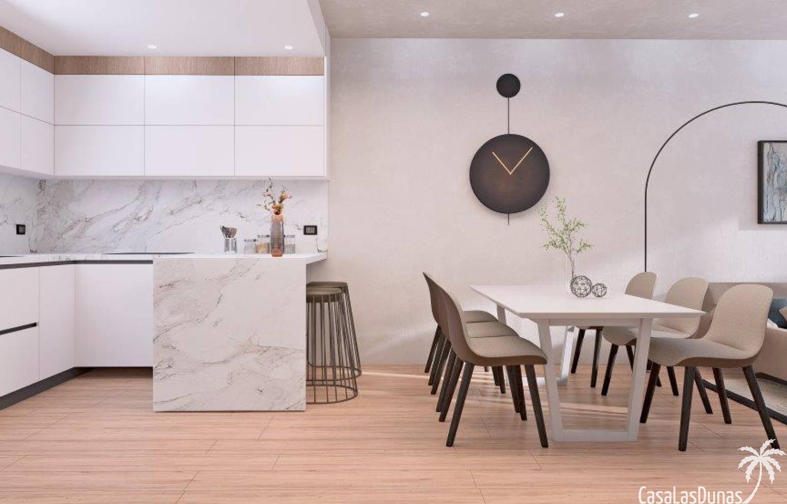 Diese prächtige neue Wohnanlage hat viele Wohnungen zu bieten. Die Apartments verfügen über 2 Schlafzimmer mit jeweils eigenem Bad. Es hat auch ein g