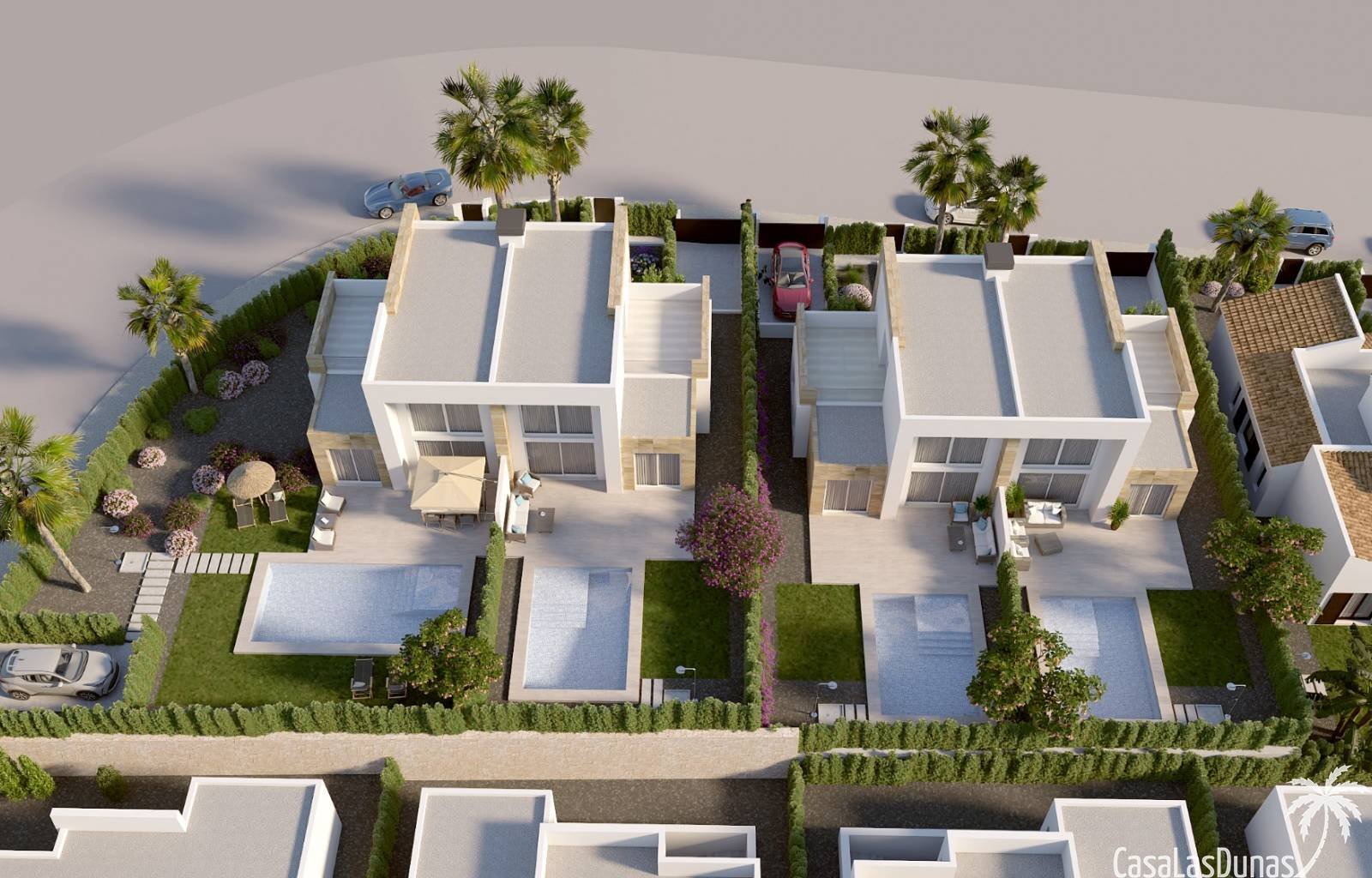 In diesem bekannten und gepflegten Golfresort finden wir ein Projekt mit vielen verschiedenen Haustypen. Es gibt Apartments, Stadthäuser und freisteh