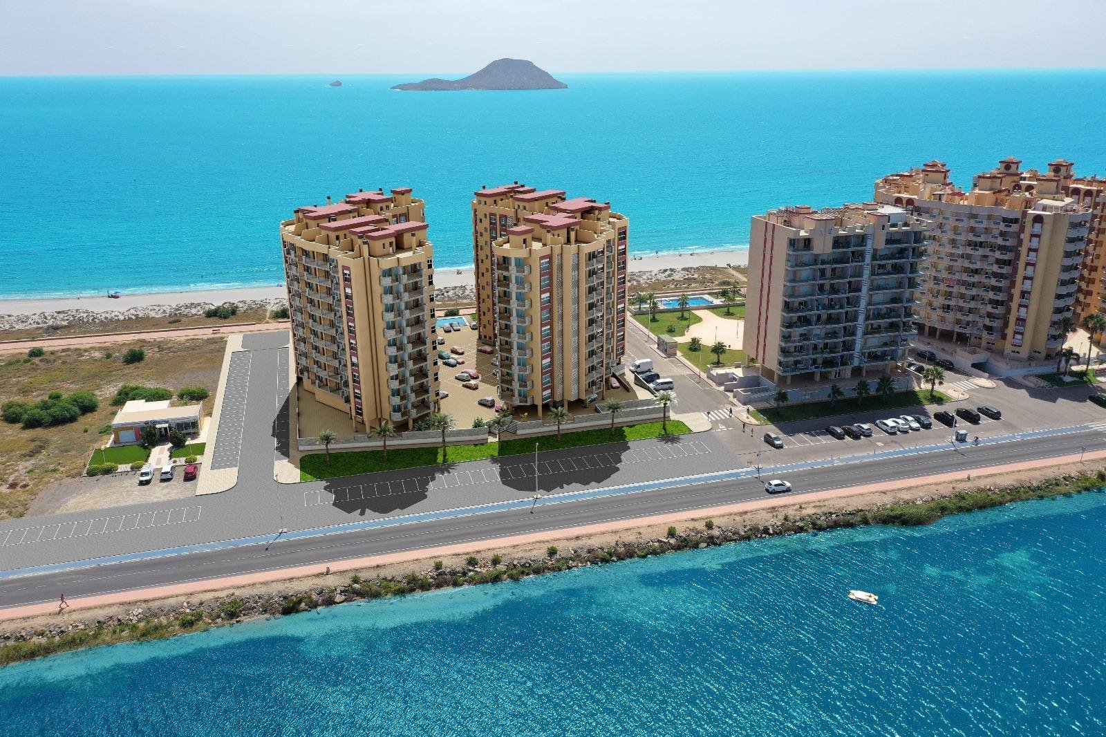 NEU GEBAUTE WOHNANLAGE IN LA MANGA 
Die neue Wohnanlage befindet sich an einem einzigartigen und besonderen Ort, zwischen zwei Meeren, i