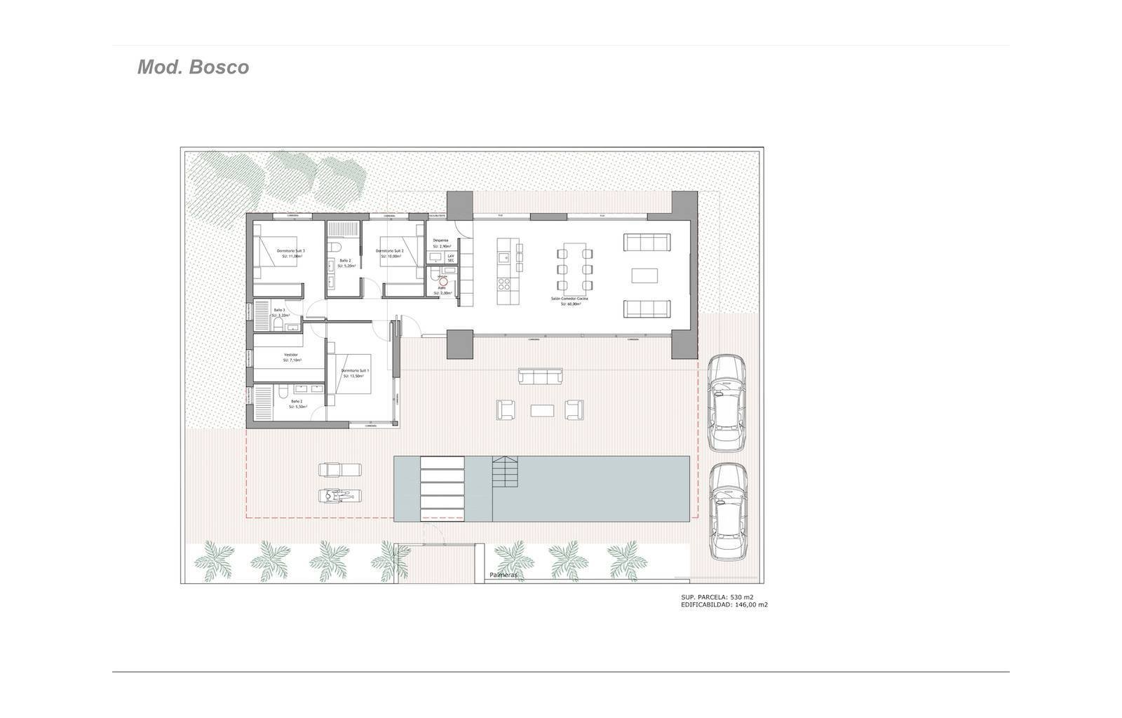 Luxusvilla in Ciudad Quesada mit 3 Schlafzimmern und 2 Bädern. Diese Häuser haben wunderschöne Designs, Sie können aus 3 Modellen wählen und somit is