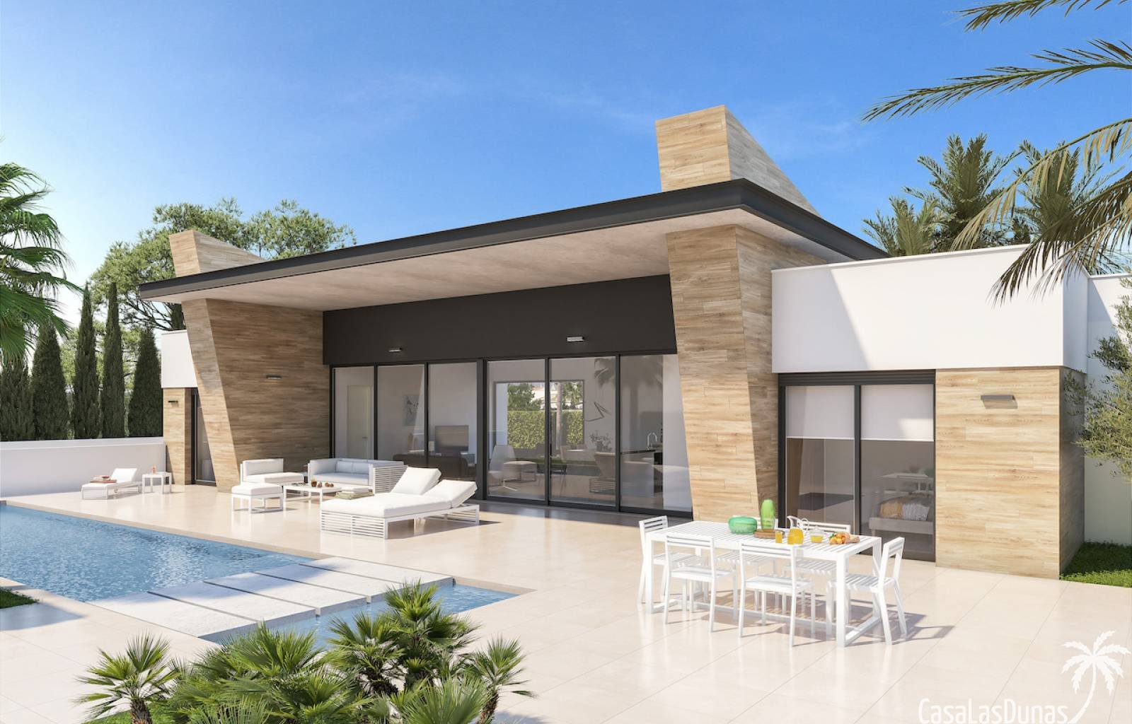 Luxusvilla in Ciudad Quesada mit 3 Schlafzimmern und 2 Bädern. Diese Häuser haben wunderschöne Designs, Sie können aus 3 Modellen wählen und somit is